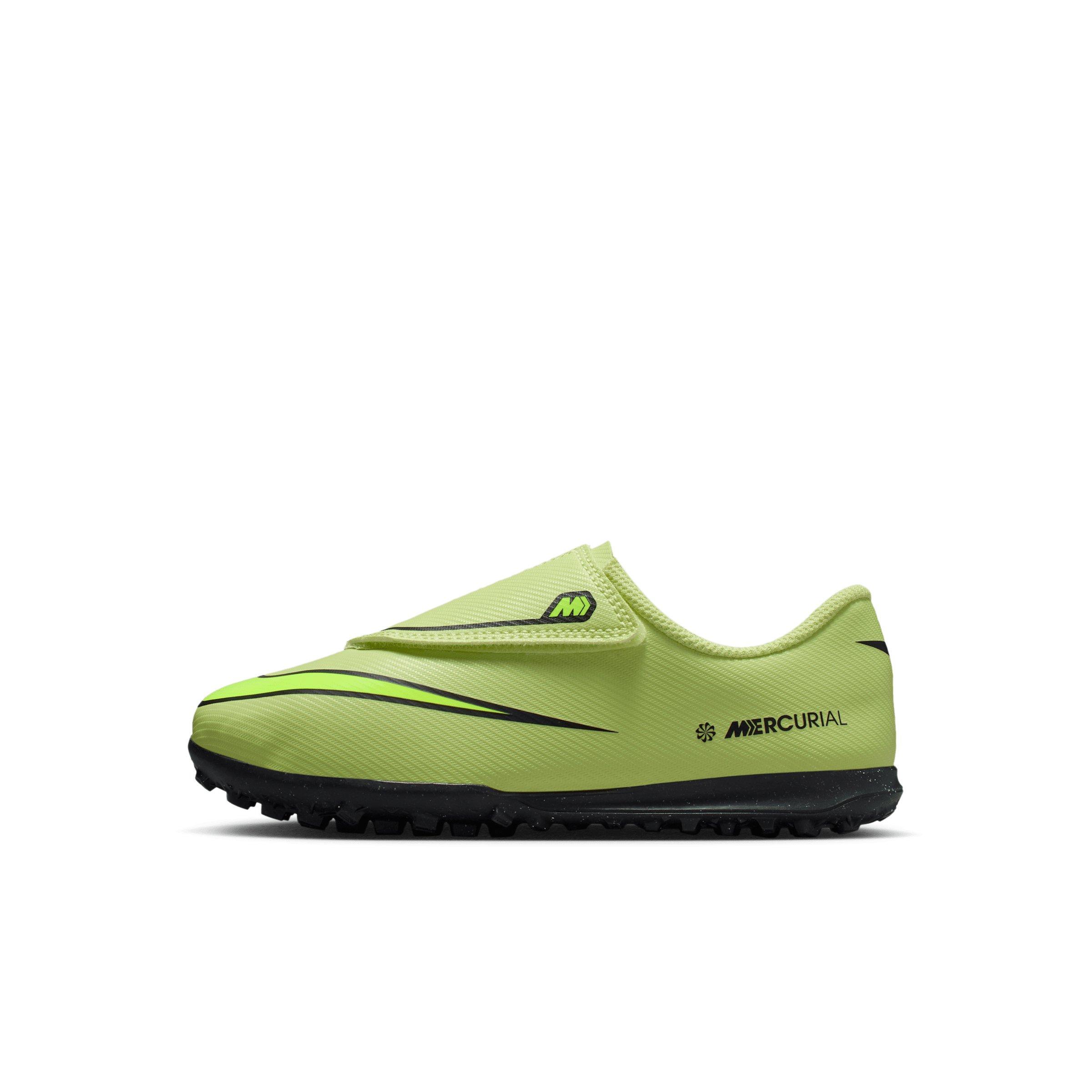 Nike Jr. Mercurial Vapor 16 Club Turf Preschool Kids' "Limelight/Hyper Crimson/Volt" Soccer Shoe