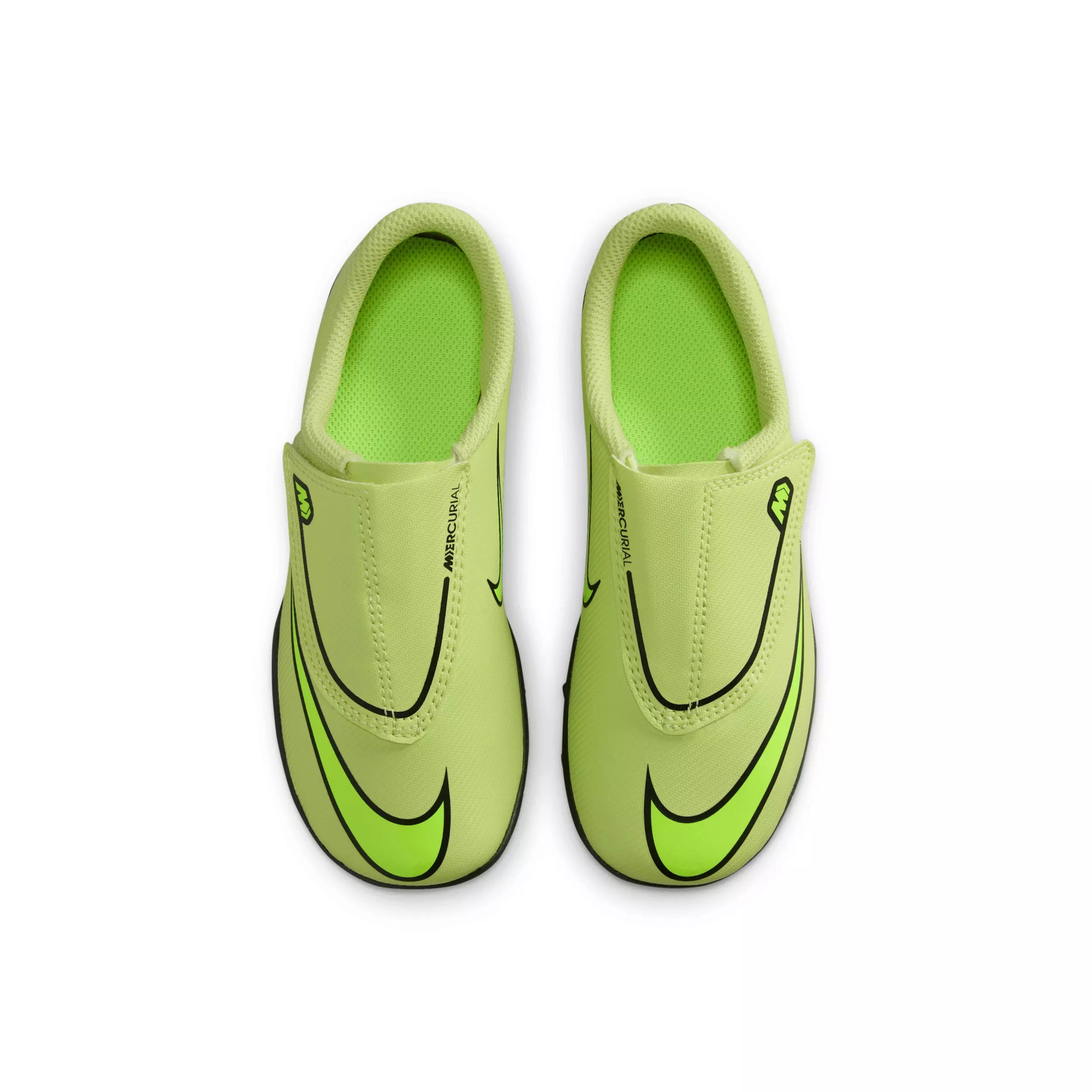 Nike Jr. Mercurial Vapor 16 Club Turf "Limelight/Hyper Crimson/Volt" Preschool Kids' Soccer Shoe - LIMELIGHT/CRIMSON/VOLT