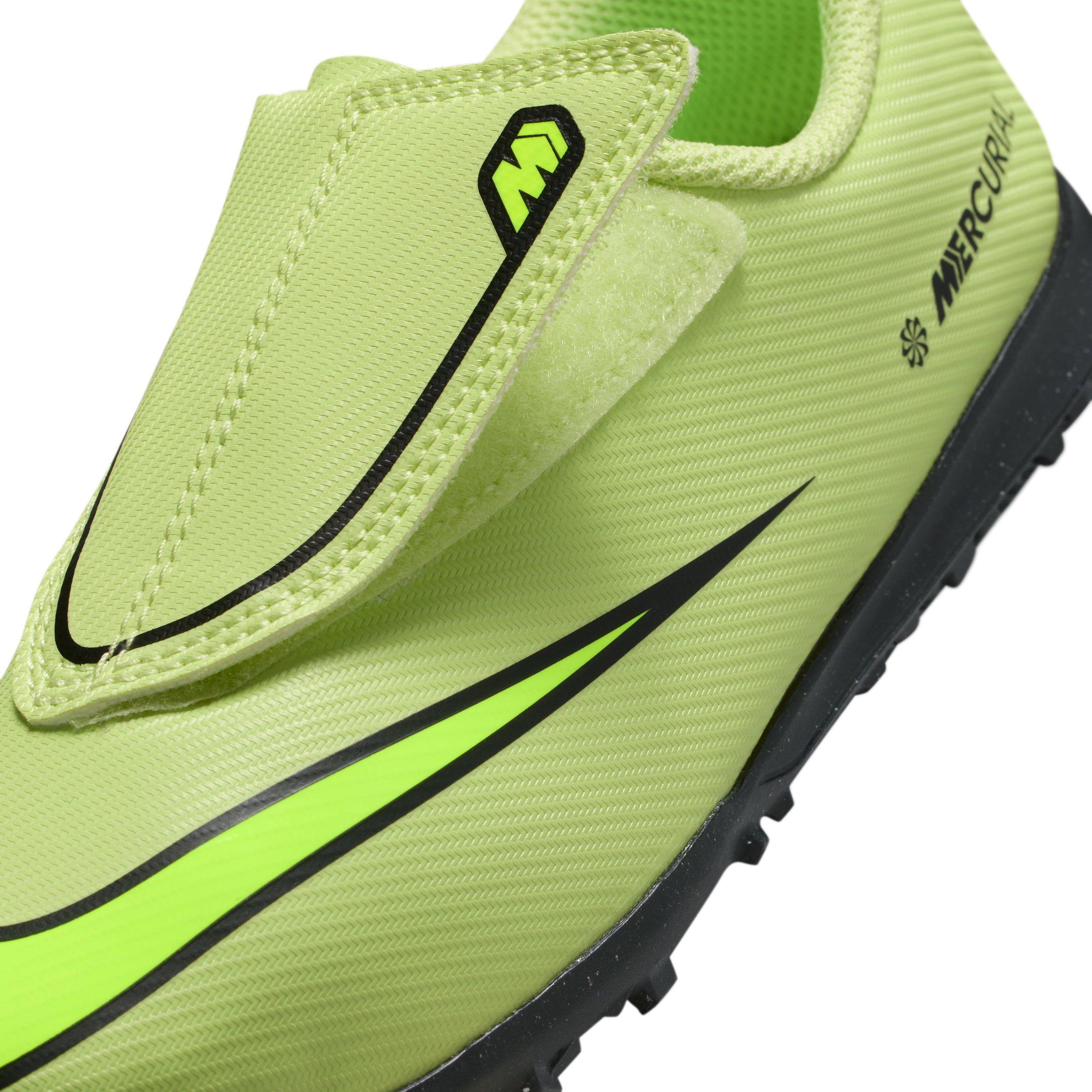 Nike Jr. Mercurial Vapor 16 Club Turf Preschool Kids' "Limelight/Hyper Crimson/Volt" Soccer Shoe