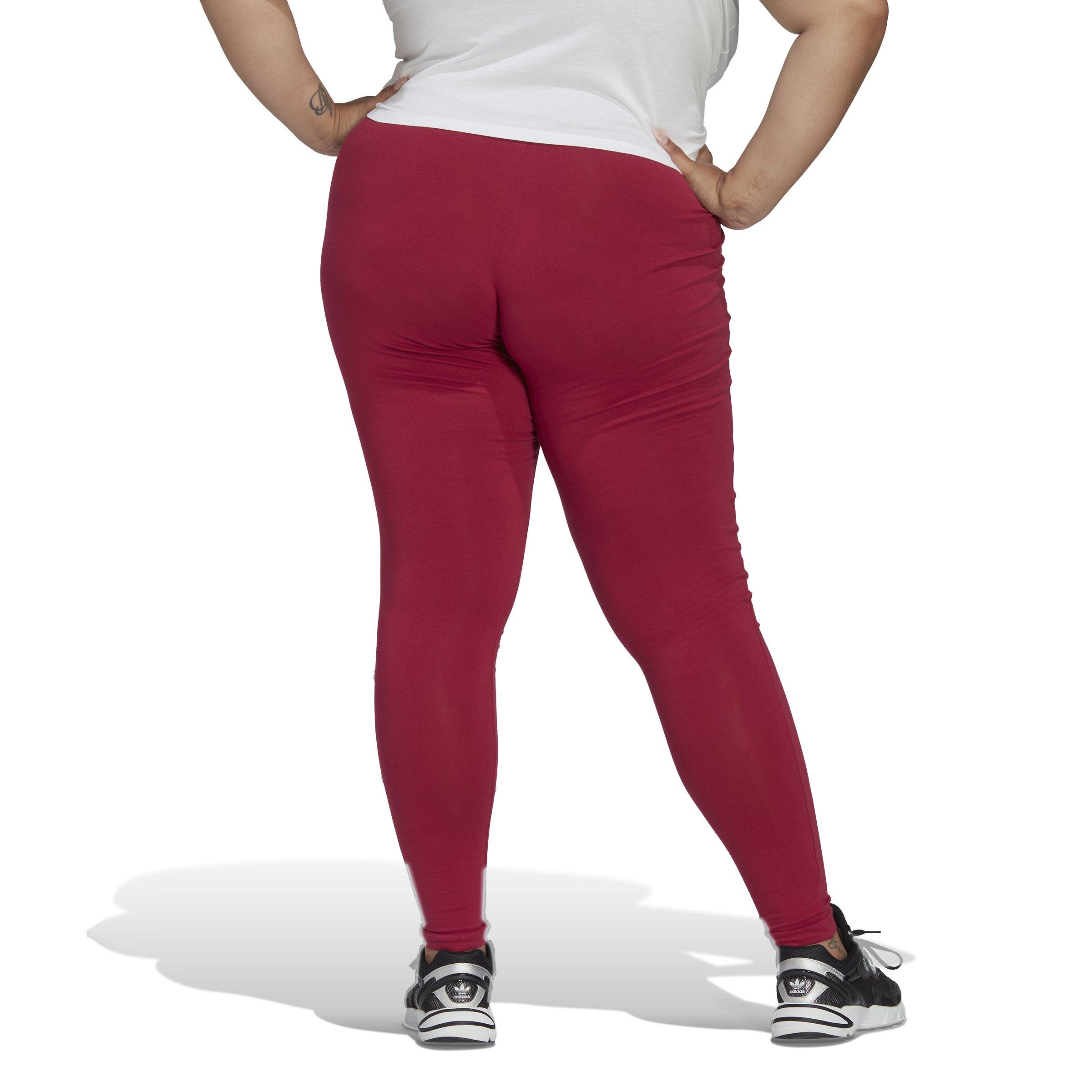 - Essentials Women\'s Hibbett Gear Adicolor Leggings-Red City adidas |