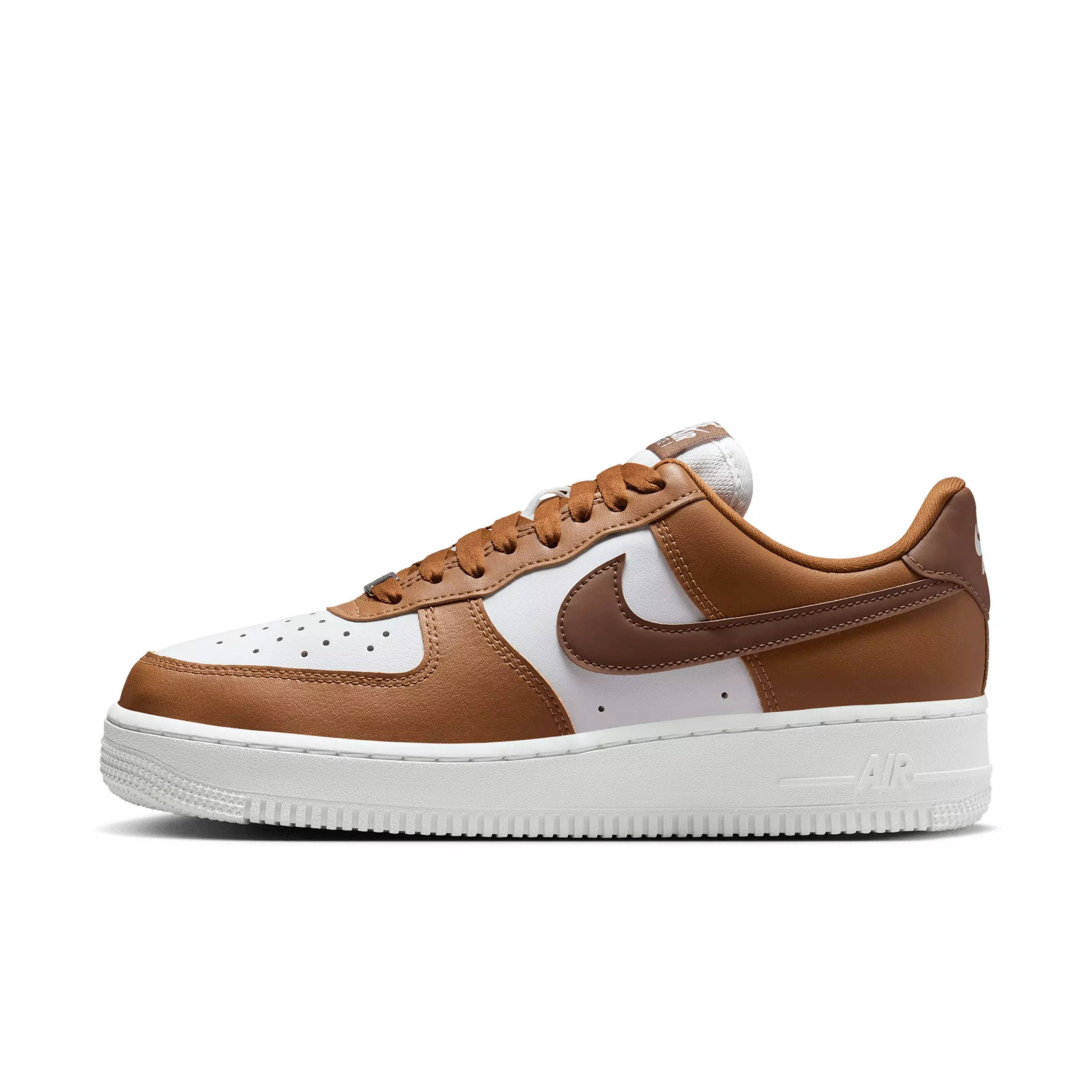Nike Air Force 1 '07 "Hazelnut/White/Metallic Silver/Fauna Brown" Women's Shoe - HAZELNUT/WHITE/SILVER/BROWN