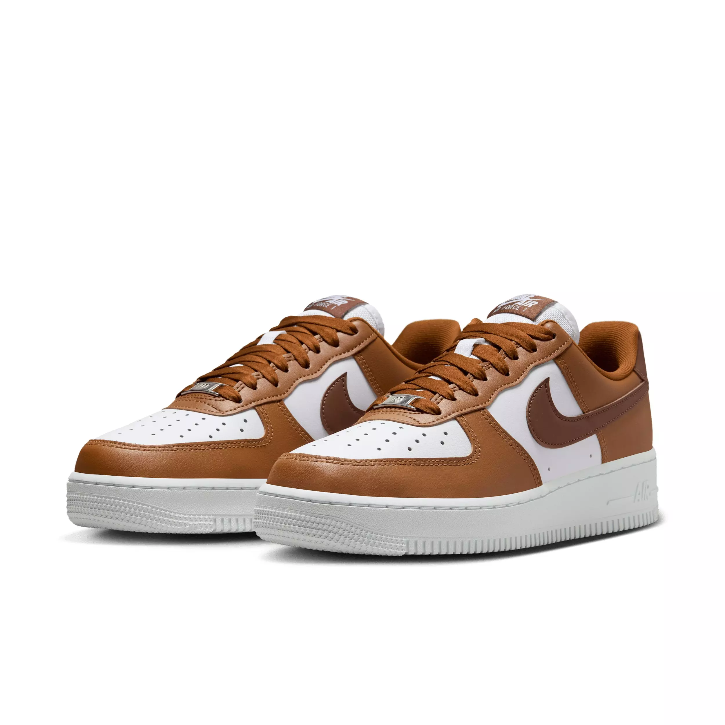 Nike Air Force 1 '07 "Hazelnut/White/Metallic Silver/Fauna Brown" Women's Shoe - HAZELNUT/WHITE/SILVER/BROWN