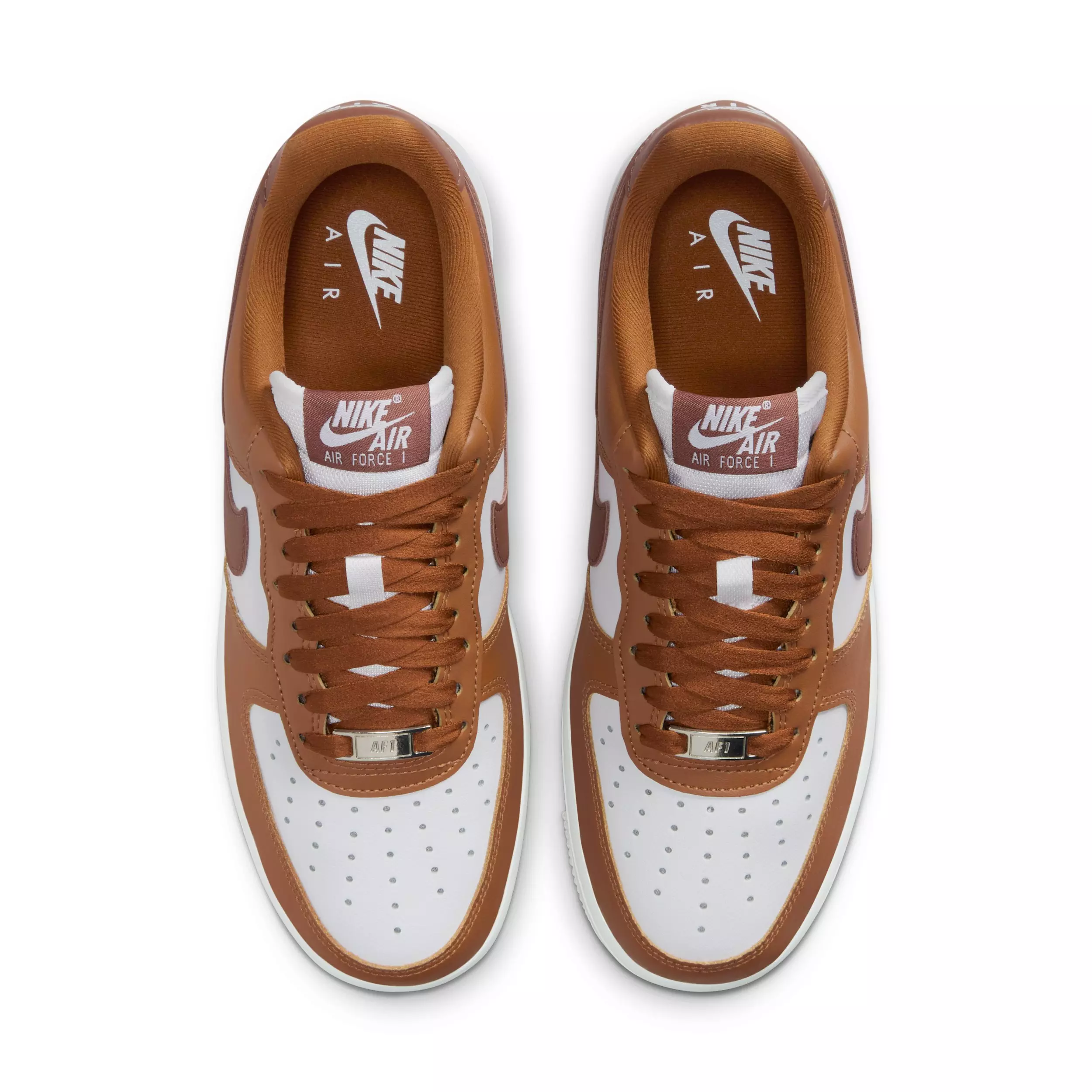 Nike Air Force 1 '07 "Hazelnut/White/Metallic Silver/Fauna Brown" Women's Shoe - HAZELNUT/WHITE/SILVER/BROWN