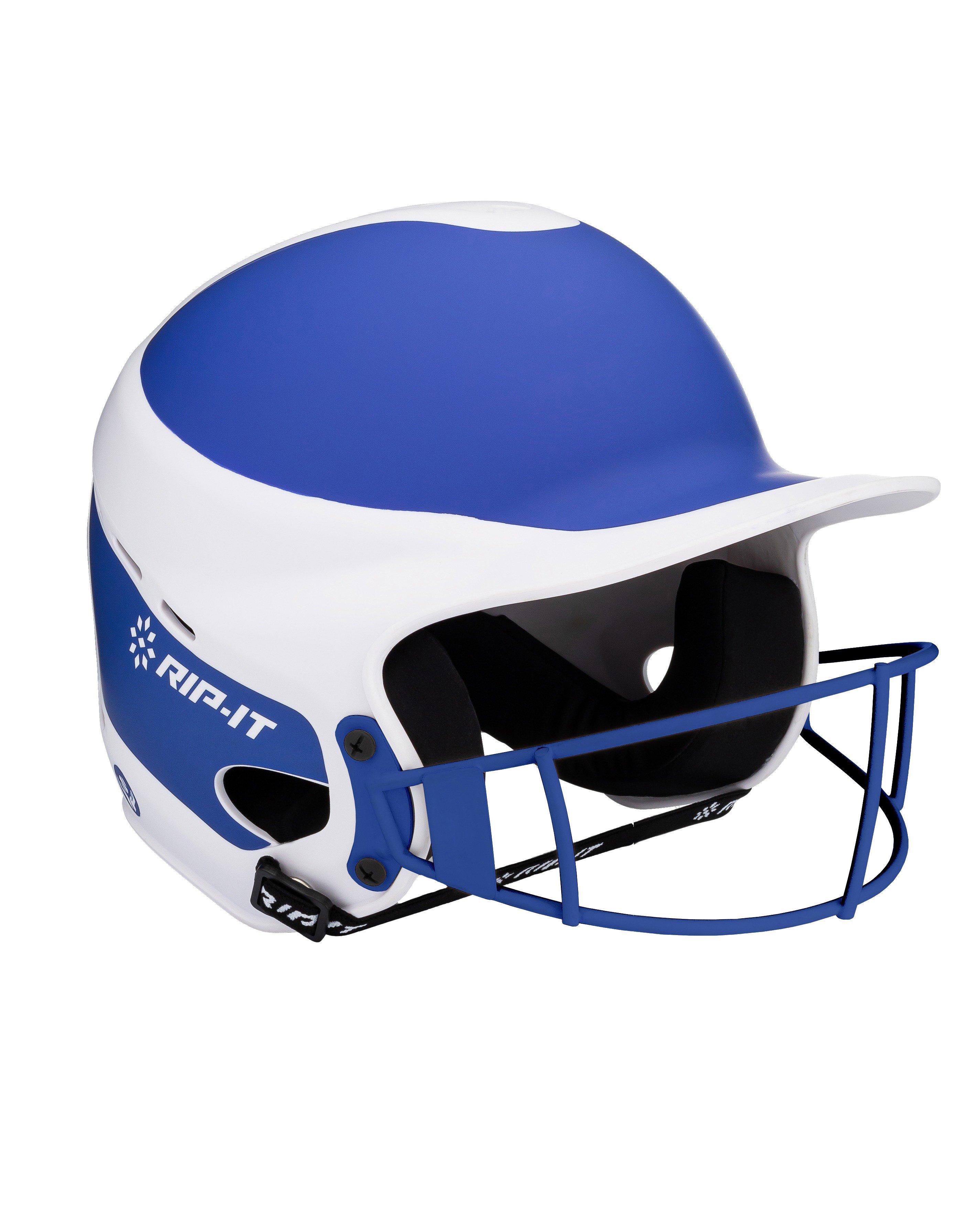 RIP-IT Vision Pro Two-Tone Matte S/M Softball Helmet - ROYAL/WHITE Thumbnail View 1