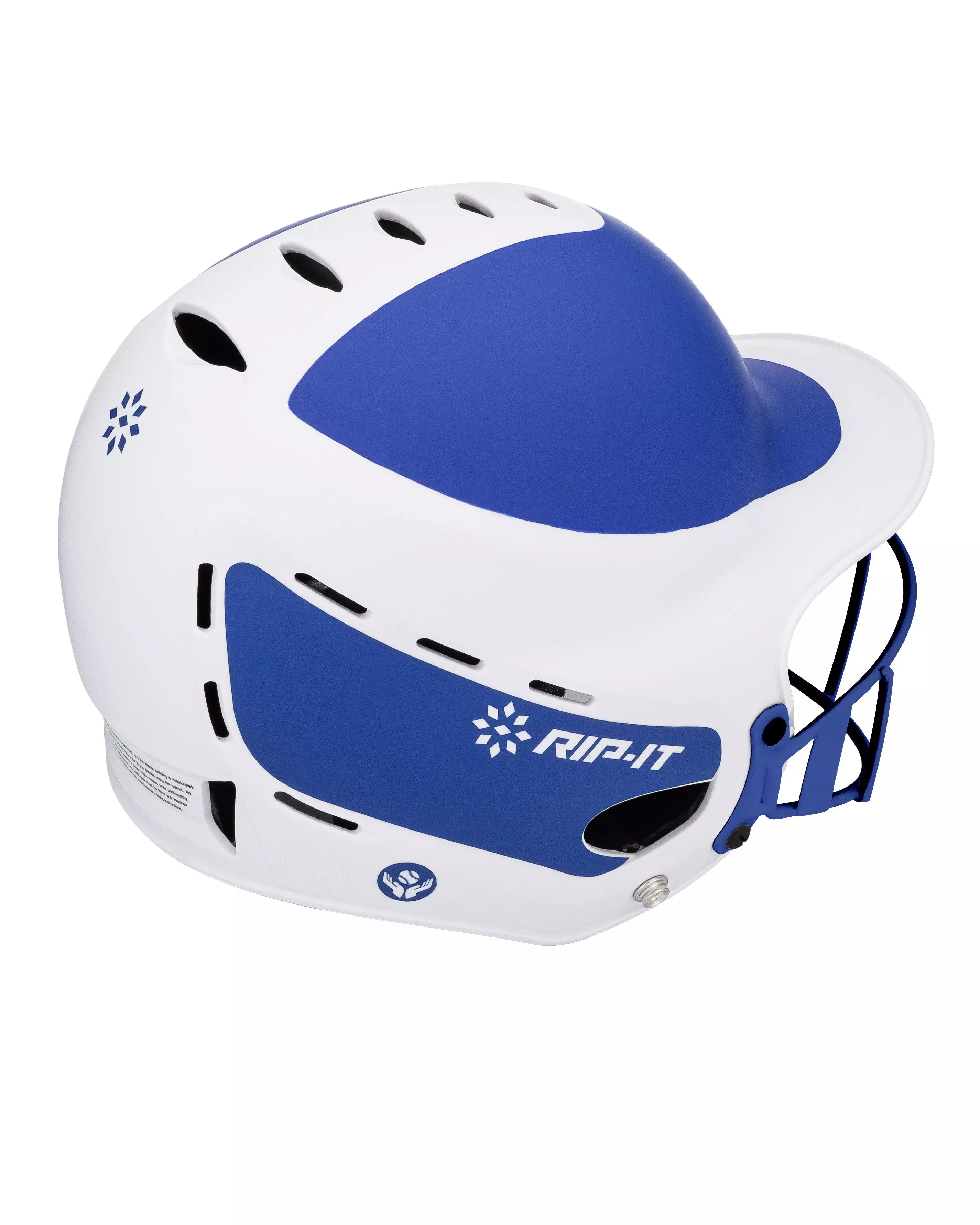 RIP-IT Vision Pro Two-Tone Matte S/M Softball Helmet - ROYAL/WHITE