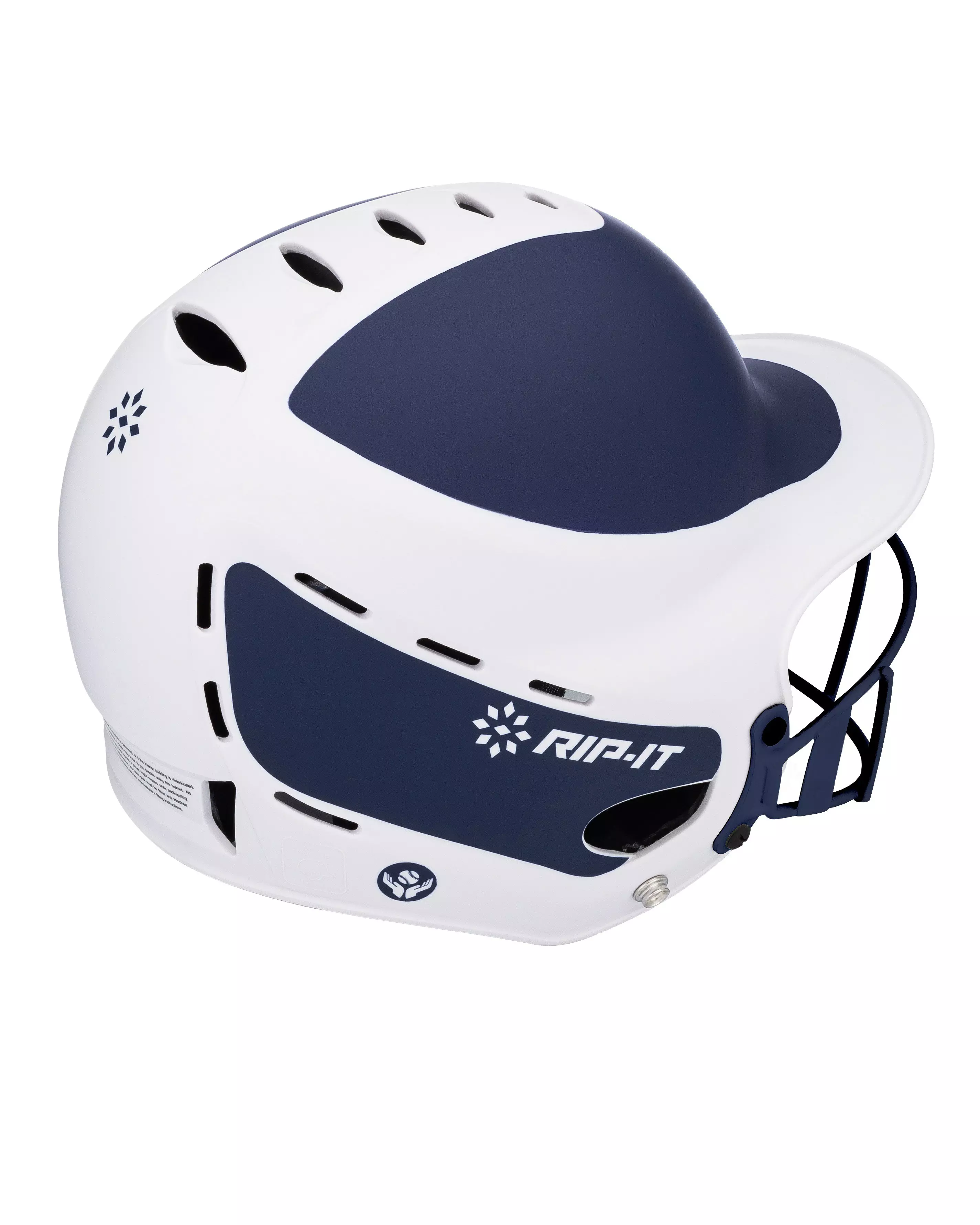 RIP-IT Vision Pro Two-Tone Matte S/M Softball Helmet - NAVY/WHITE