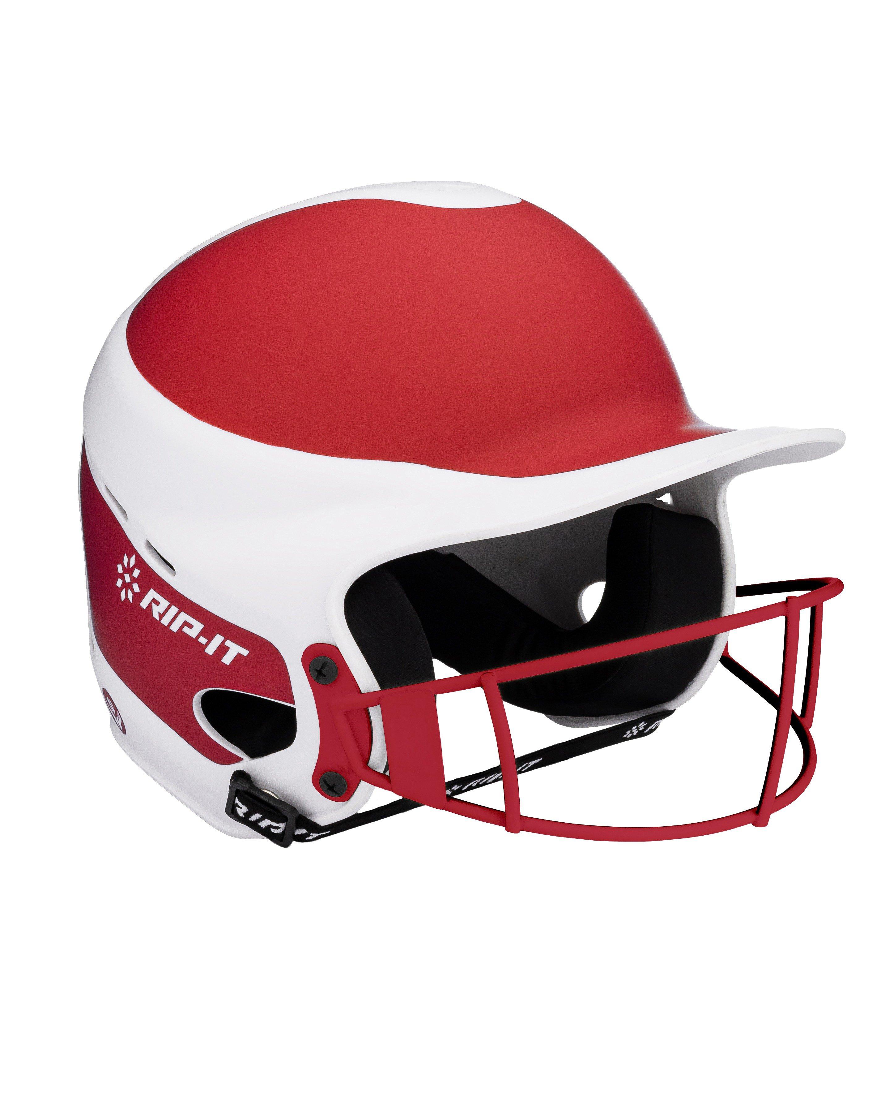 RIP-IT Vision Pro Two-Tone Matte S/M Softball Helmet - RED/WHITE Thumbnail View 1