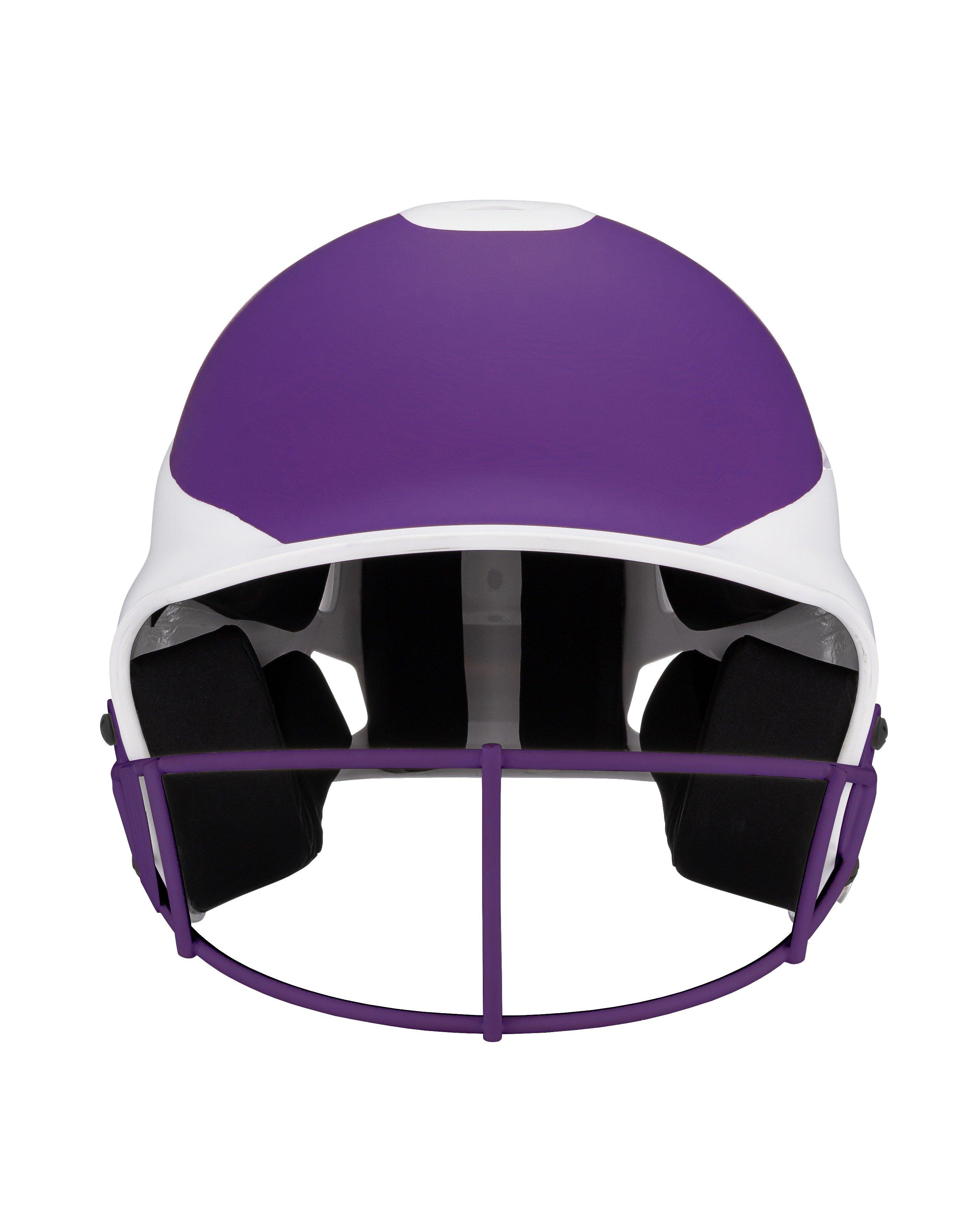 RIP-IT Vision Pro Two-Tone Matte S/M Softball Helmet - PURPLE/WHITE Thumbnail View 3