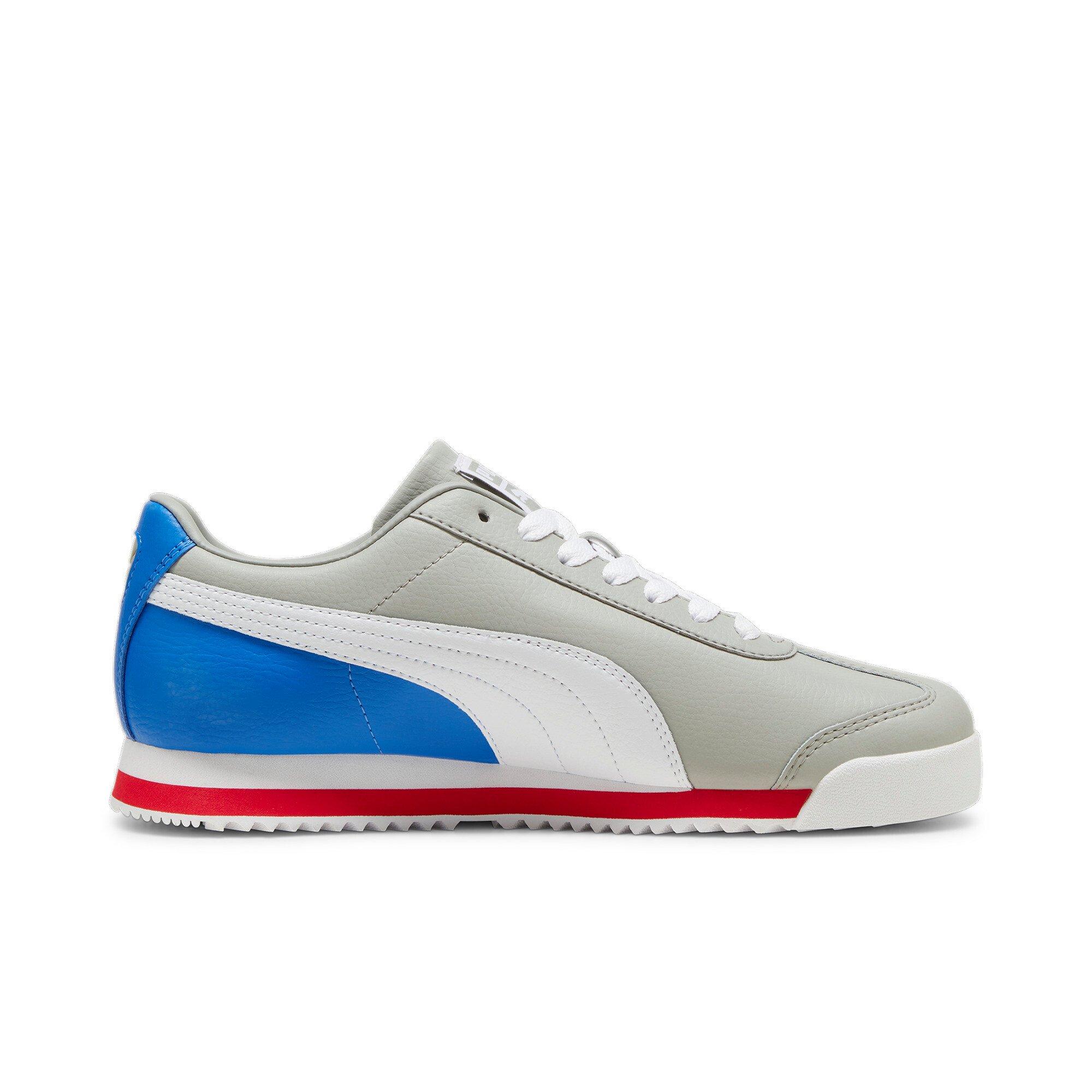 PUMA Roma 24 Standard "Smokey Grey/Hyperlink Blue/For All Time Red" Men's Shoe - GREY/BLUE/RED Thumbnail View 1