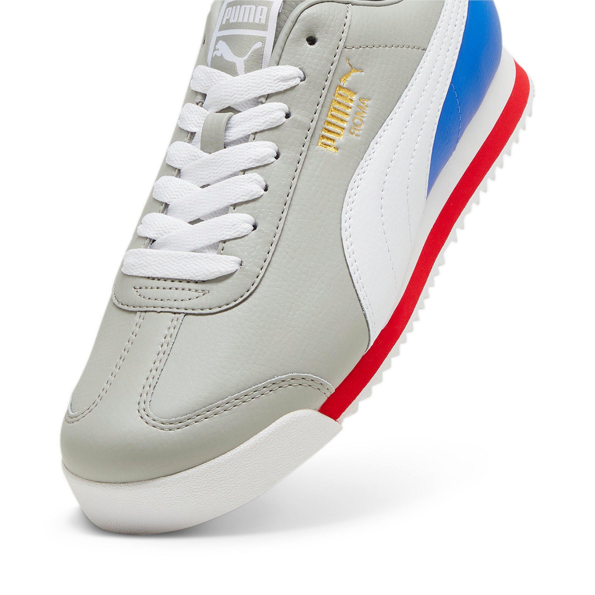 PUMA Roma 24 Standard "Smokey Grey/Hyperlink Blue/For All Time Red" Men's Shoe - GREY/BLUE/RED Thumbnail View 5