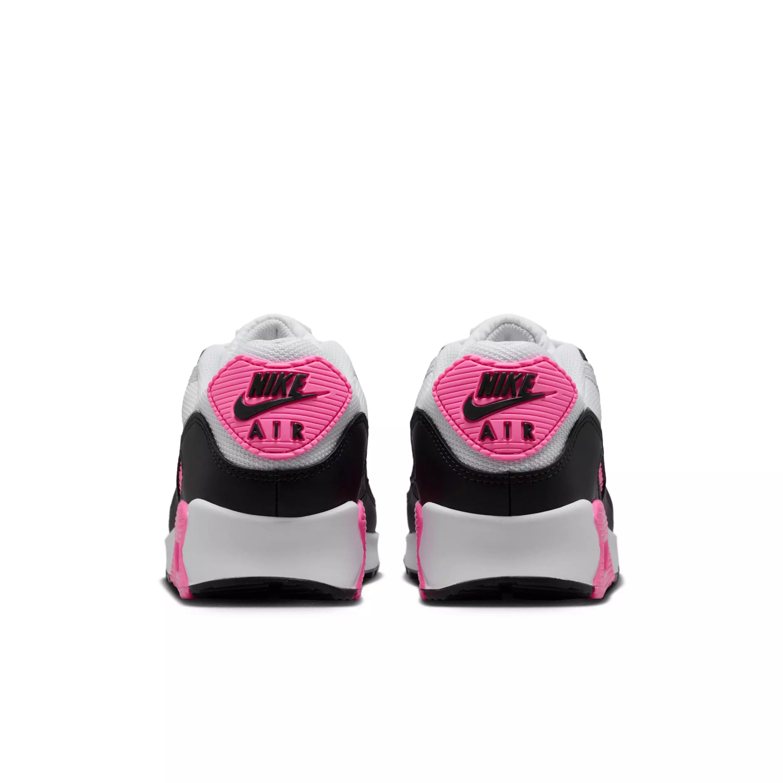 Nike Air Max 90 "White/Pink Glow/Black/Wolf Grey" Women's Shoe - WHITE/PINK/BLACK/GREY