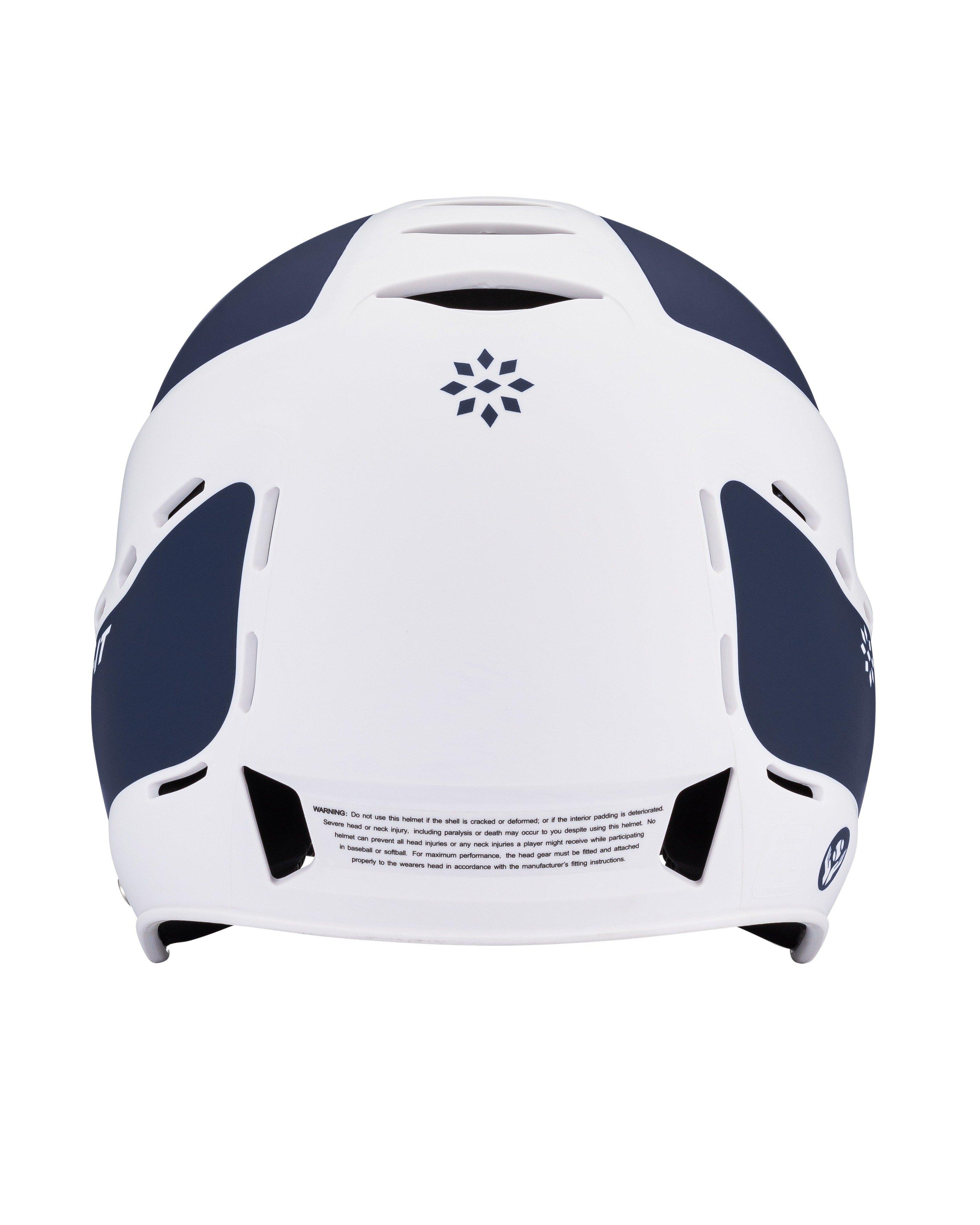 RIP-IT Vision Pro Two-Tone Matte M/L Softball Helmet - NAVY/WHITE Thumbnail View 4