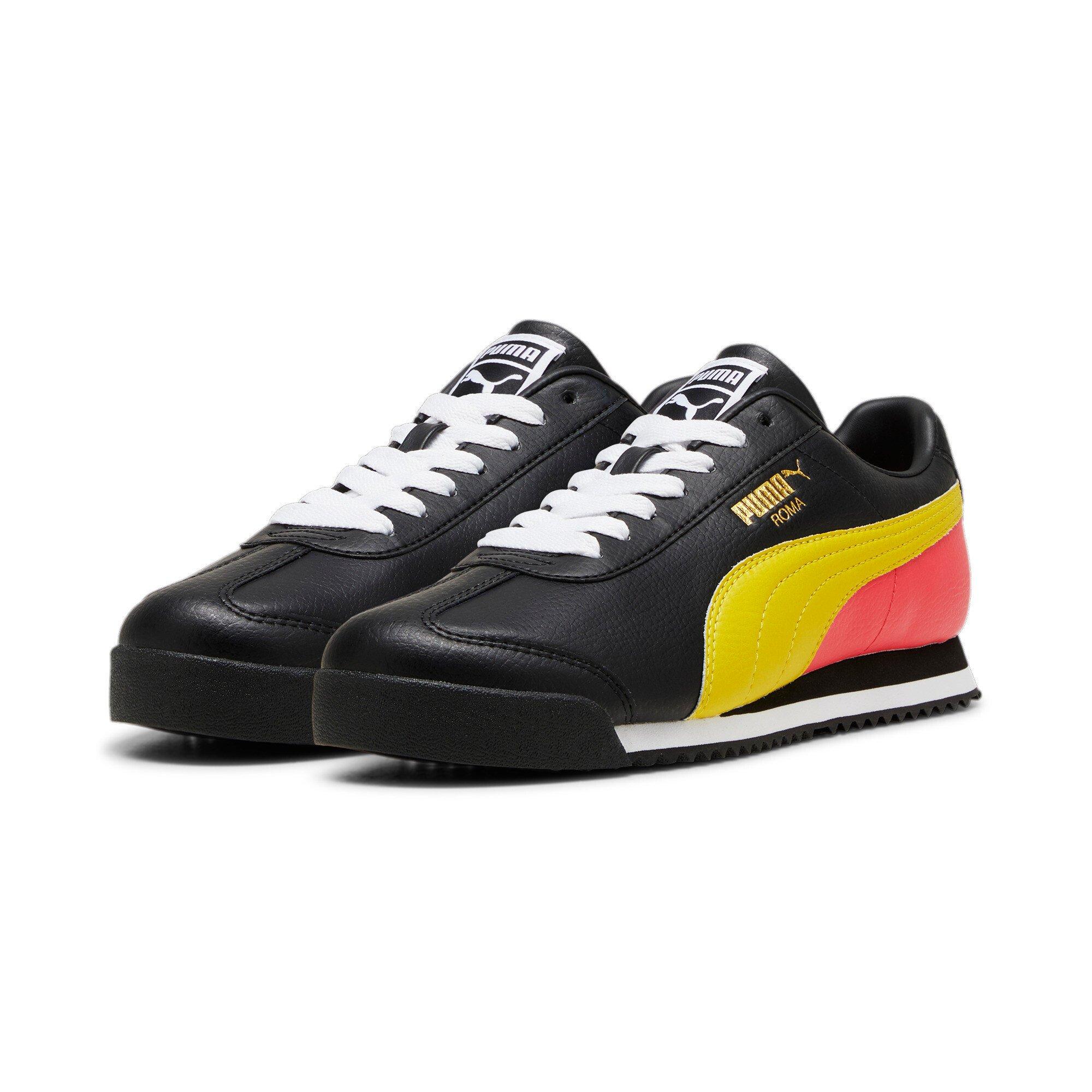 PUMA Roma 24 Standard "PUMA Black/Fresh Pear/Tart Cherry" Men's Shoe - BLACK/PEAR/CHERRY Thumbnail View 3