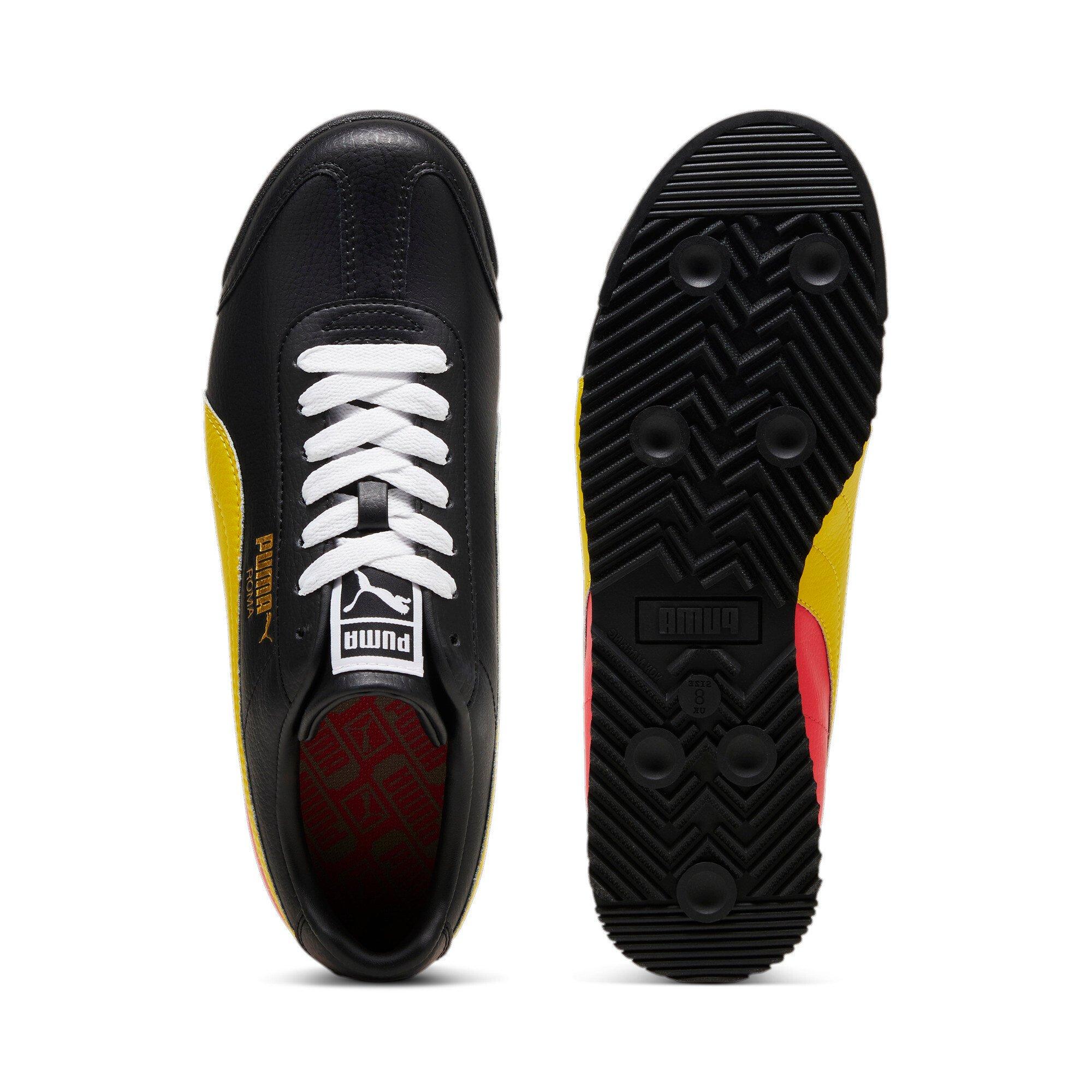 PUMA Roma 24 Standard "PUMA Black/Fresh Pear/Tart Cherry" Men's Shoe - BLACK/PEAR/CHERRY Thumbnail View 4