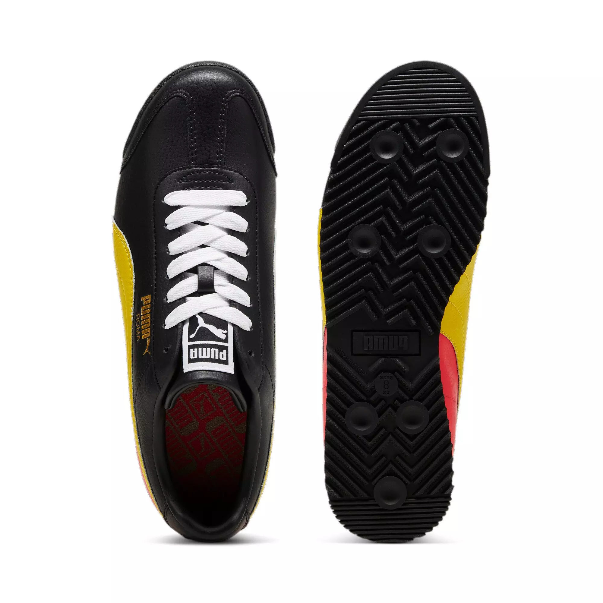 PUMA Roma 24 Standard "PUMA Black/Fresh Pear/Tart Cherry" Men's Shoe - BLACK/PEAR/CHERRY