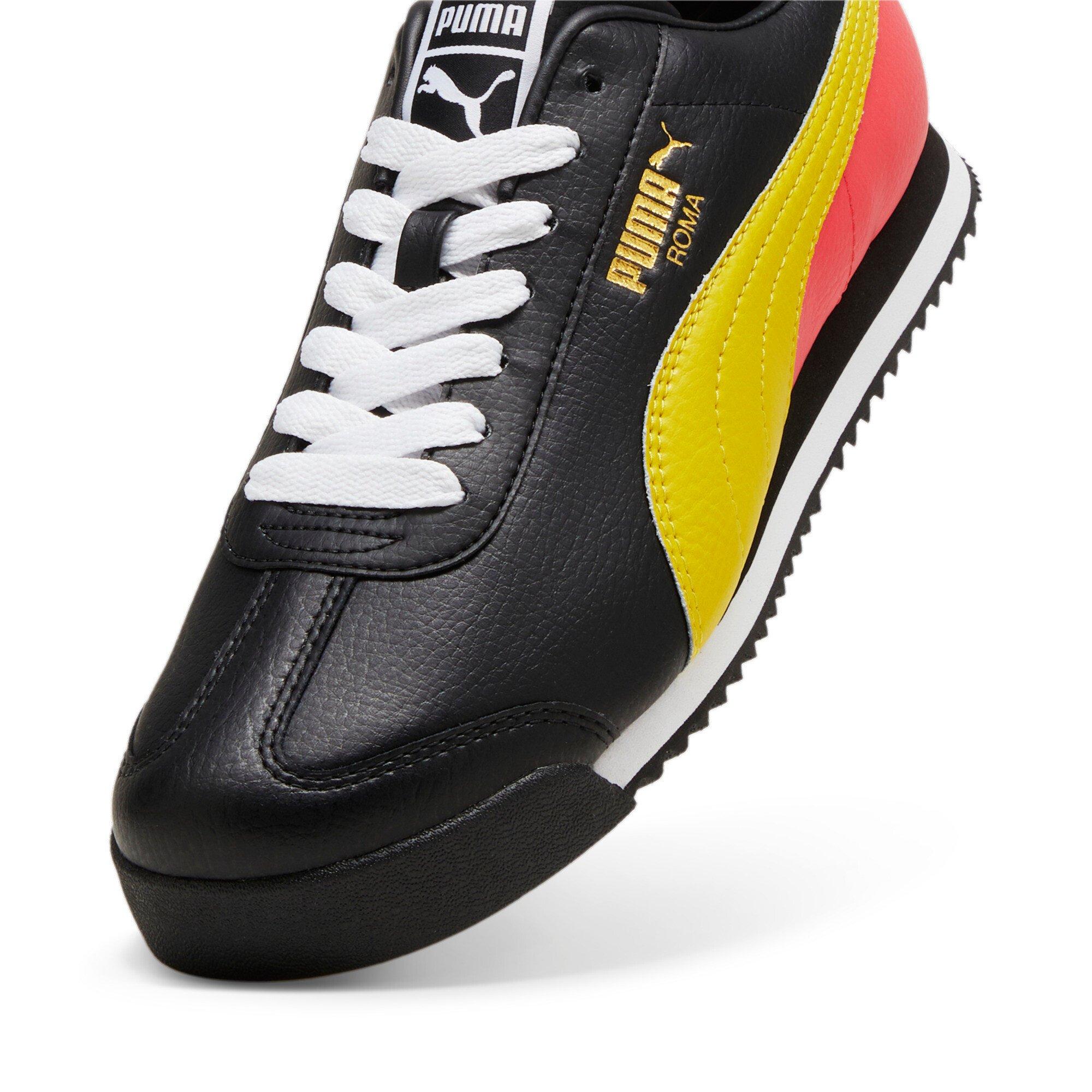 PUMA Roma 24 Standard "PUMA Black/Fresh Pear/Tart Cherry" Men's Shoe - BLACK/PEAR/CHERRY Thumbnail View 5