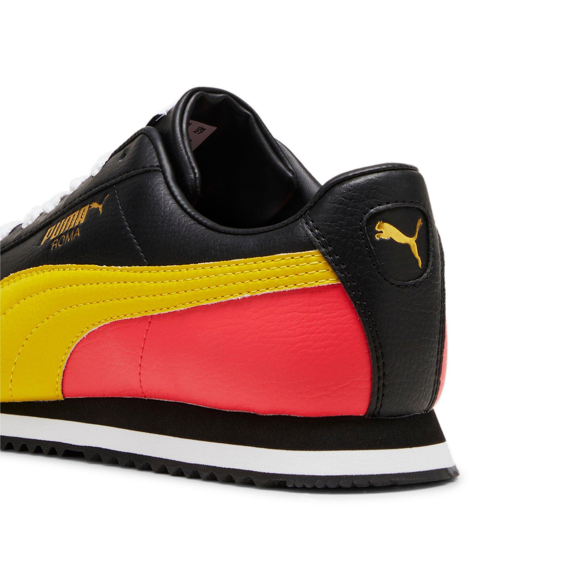 PUMA Roma 24 Standard "PUMA Black/Fresh Pear/Tart Cherry" Men's Shoe - BLACK/PEAR/CHERRY Thumbnail View 6