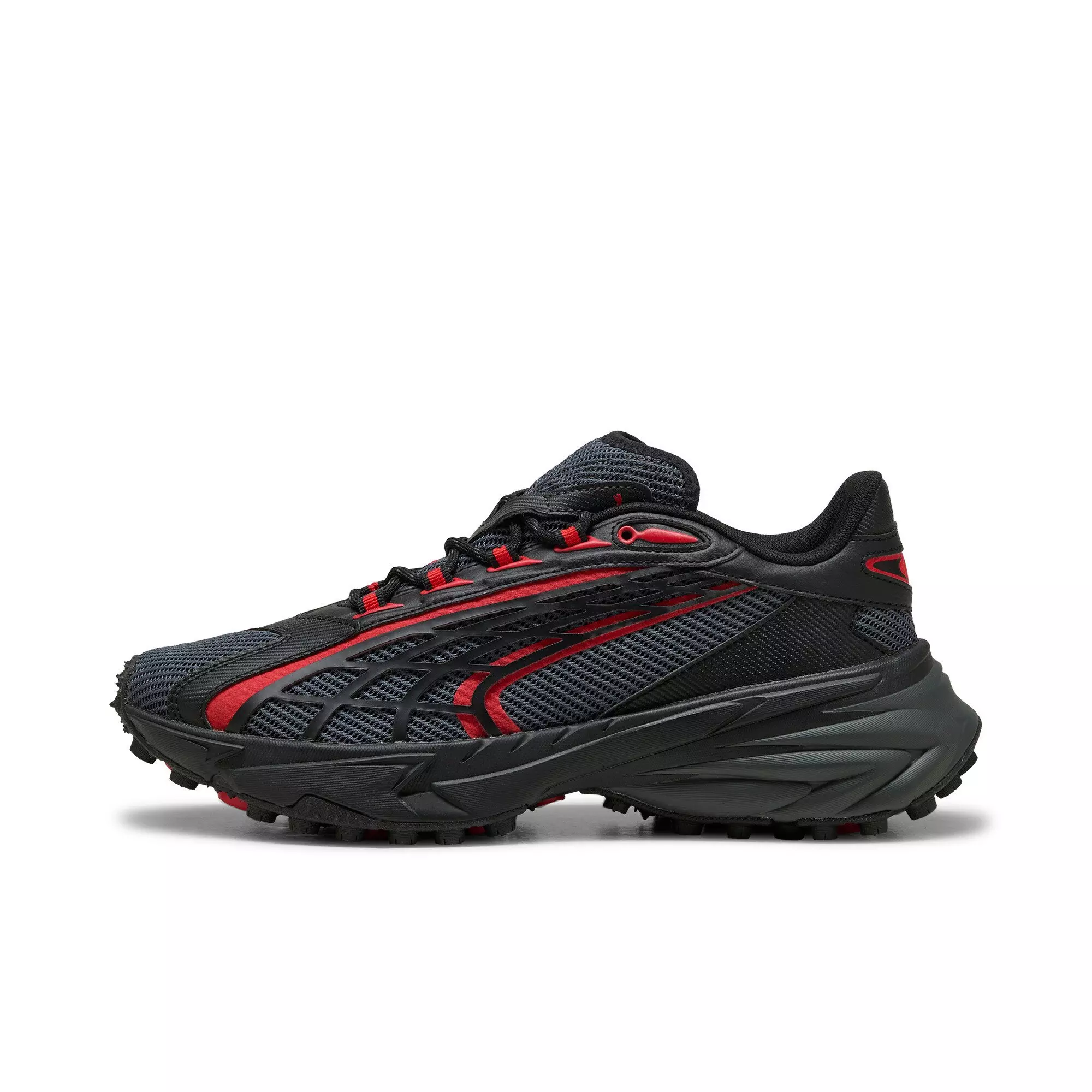 PUMA Spirex Ultra Mentality "Shadow Grey/PUMA Black/PUMA Red" Men's Shoe - GREY/BLACK/RED