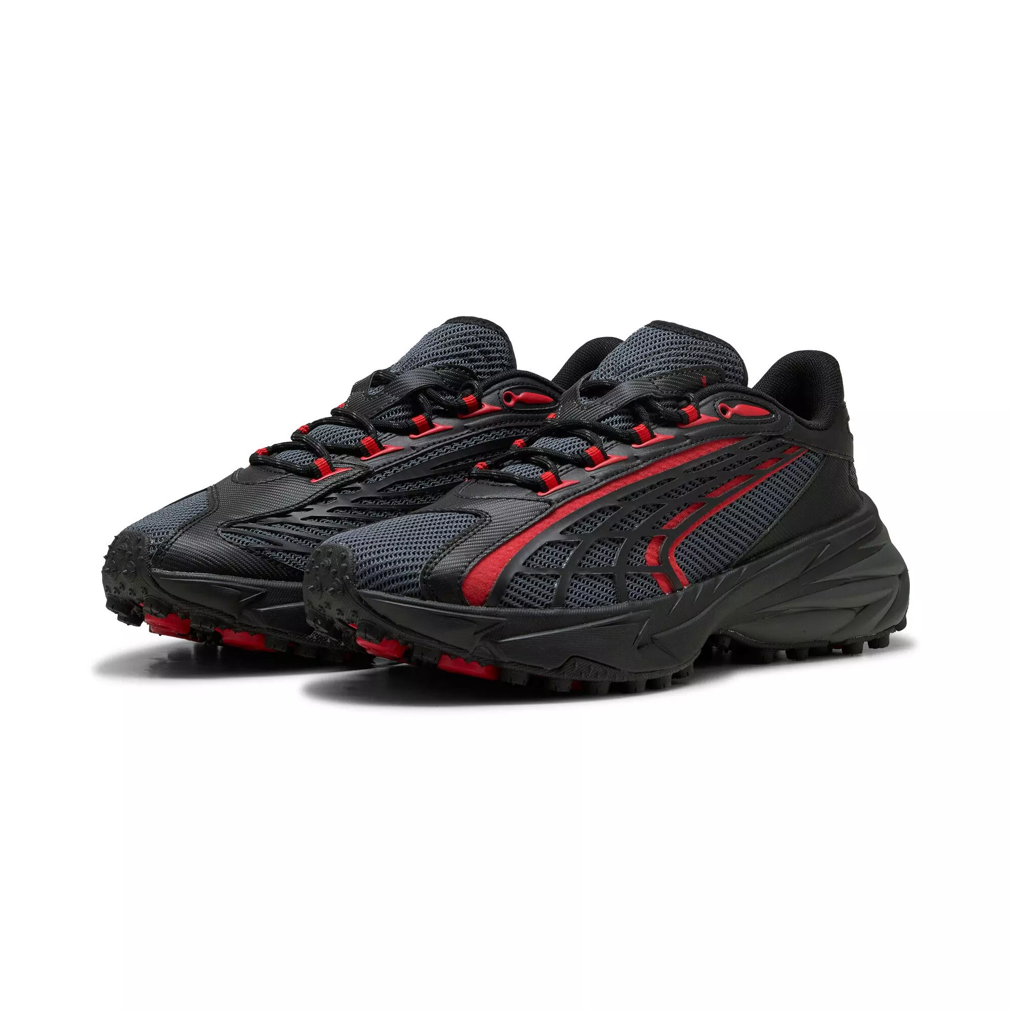 PUMA Spirex Ultra Mentality "Shadow Grey/PUMA Black/PUMA Red" Men's Shoe - GREY/BLACK/RED