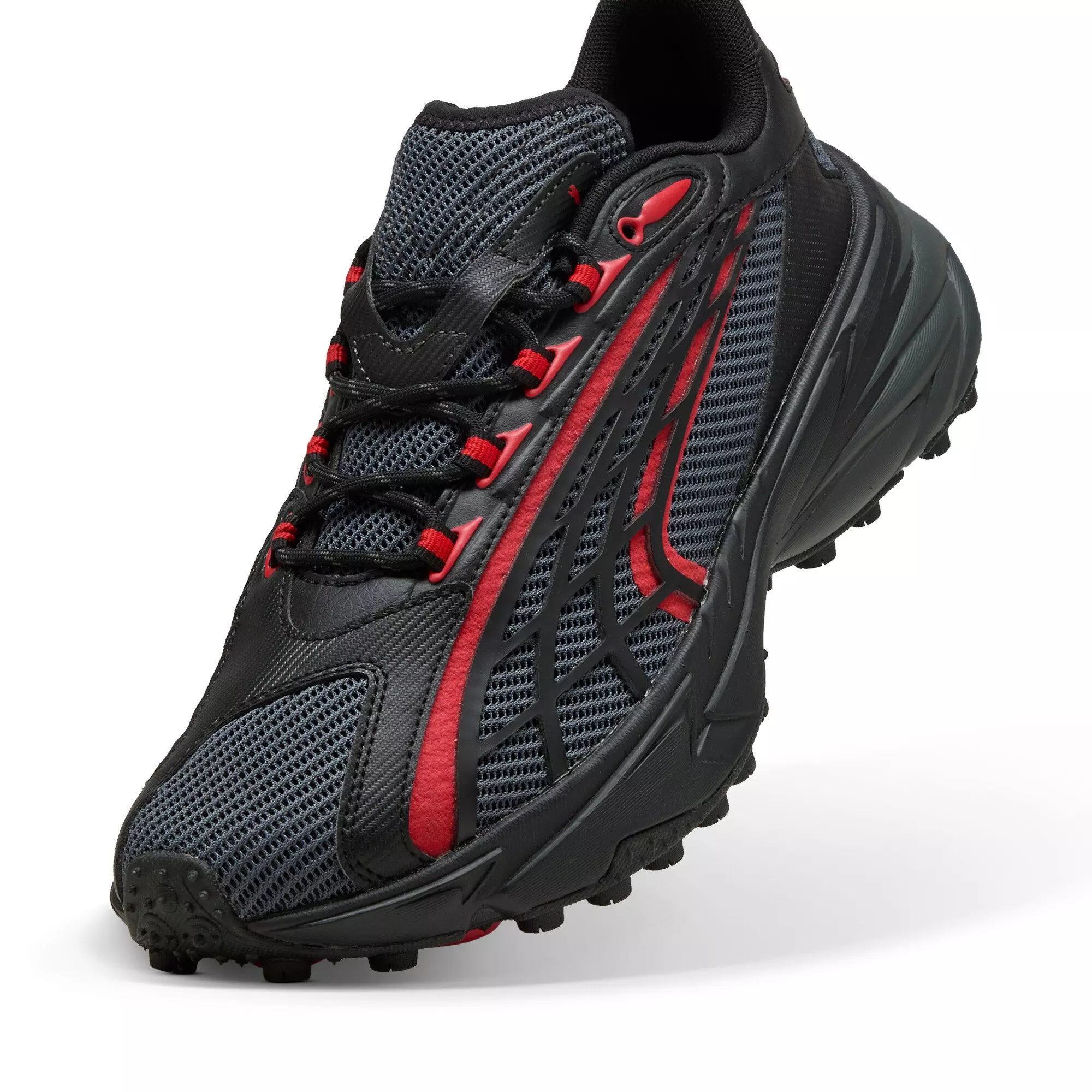 PUMA Spirex Ultra Mentality "Shadow Grey/PUMA Black/PUMA Red" Men's Shoe - GREY/BLACK/RED