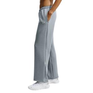 Nike Women's Studio Fleece Sport Dri-FIT Mid-Rise Open-Hem Pants - Grey - GREY