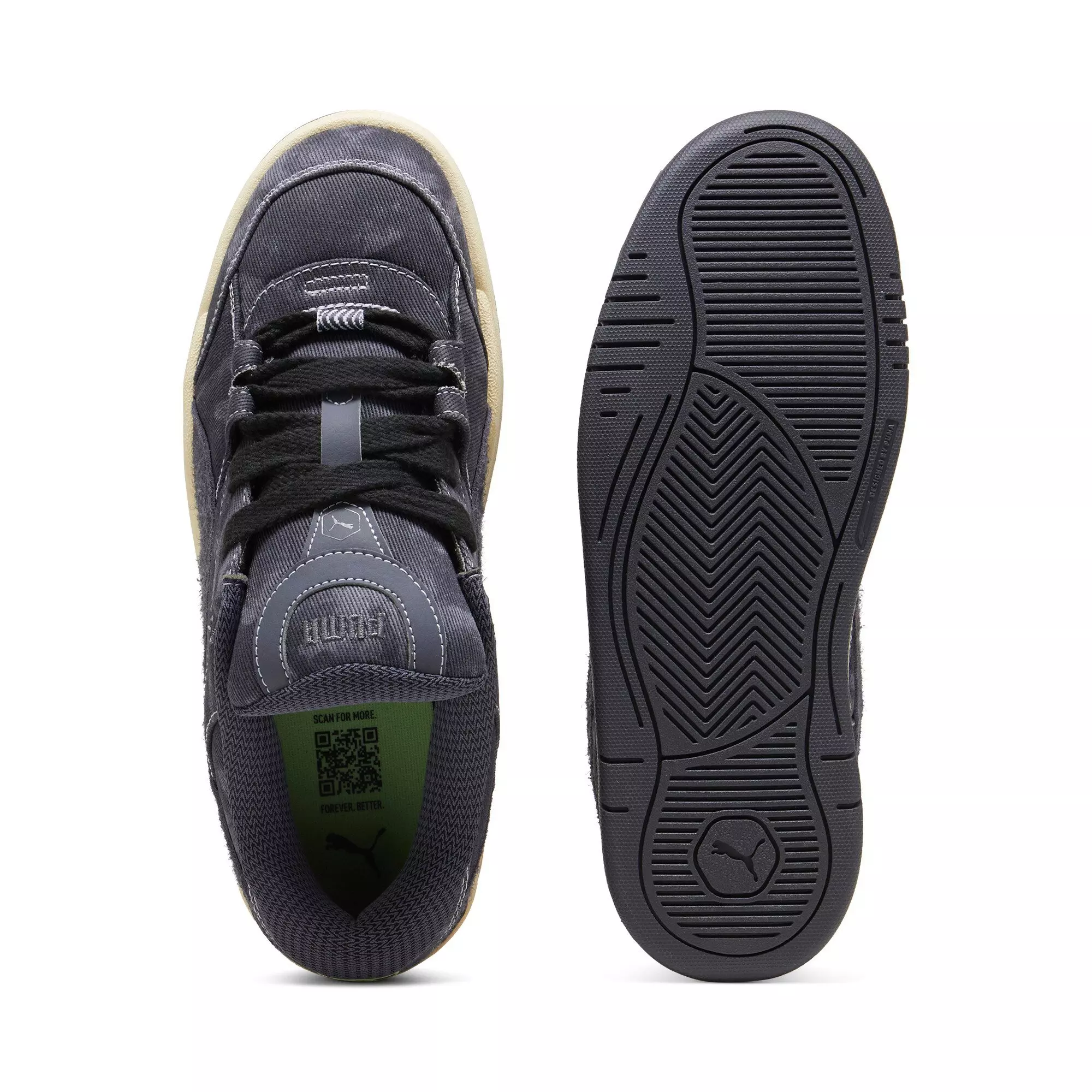 PUMA 180 Acid Wash "Galactic Grey/Midnight Plum" Men's Shoe - GREY/PLUM