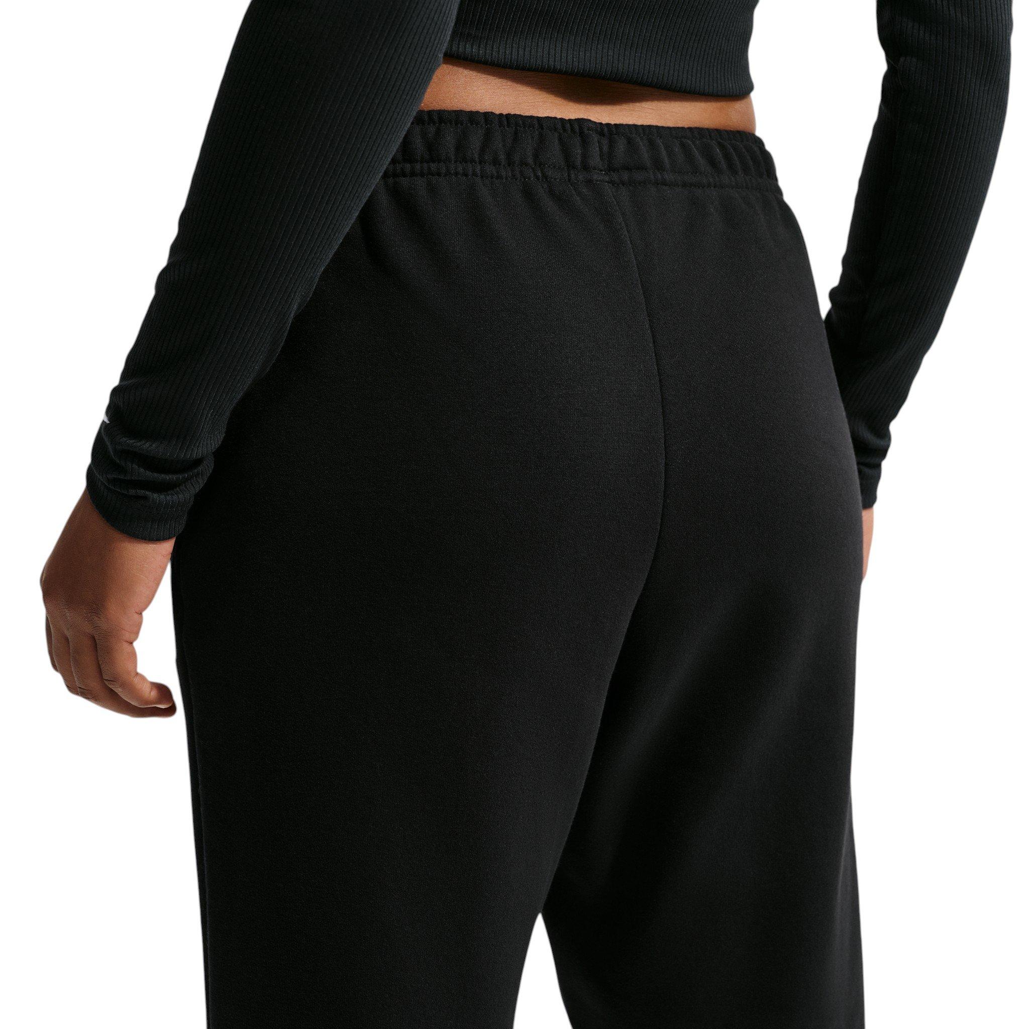 Nike Women's Studio Fleece Med-Weight Mid-Rise Joggers - Black - BLACK