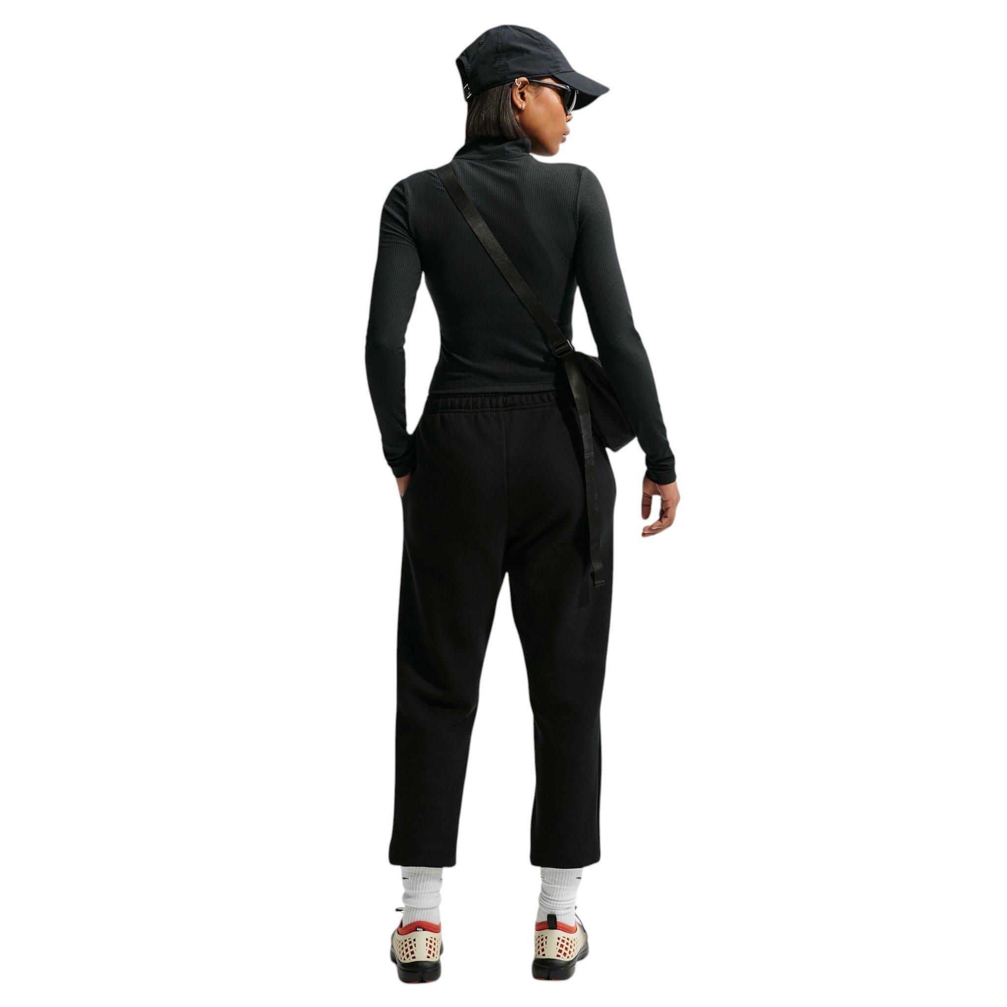 Nike Women's Studio Fleece Med-Weight Mid-Rise Joggers - Black - BLACK