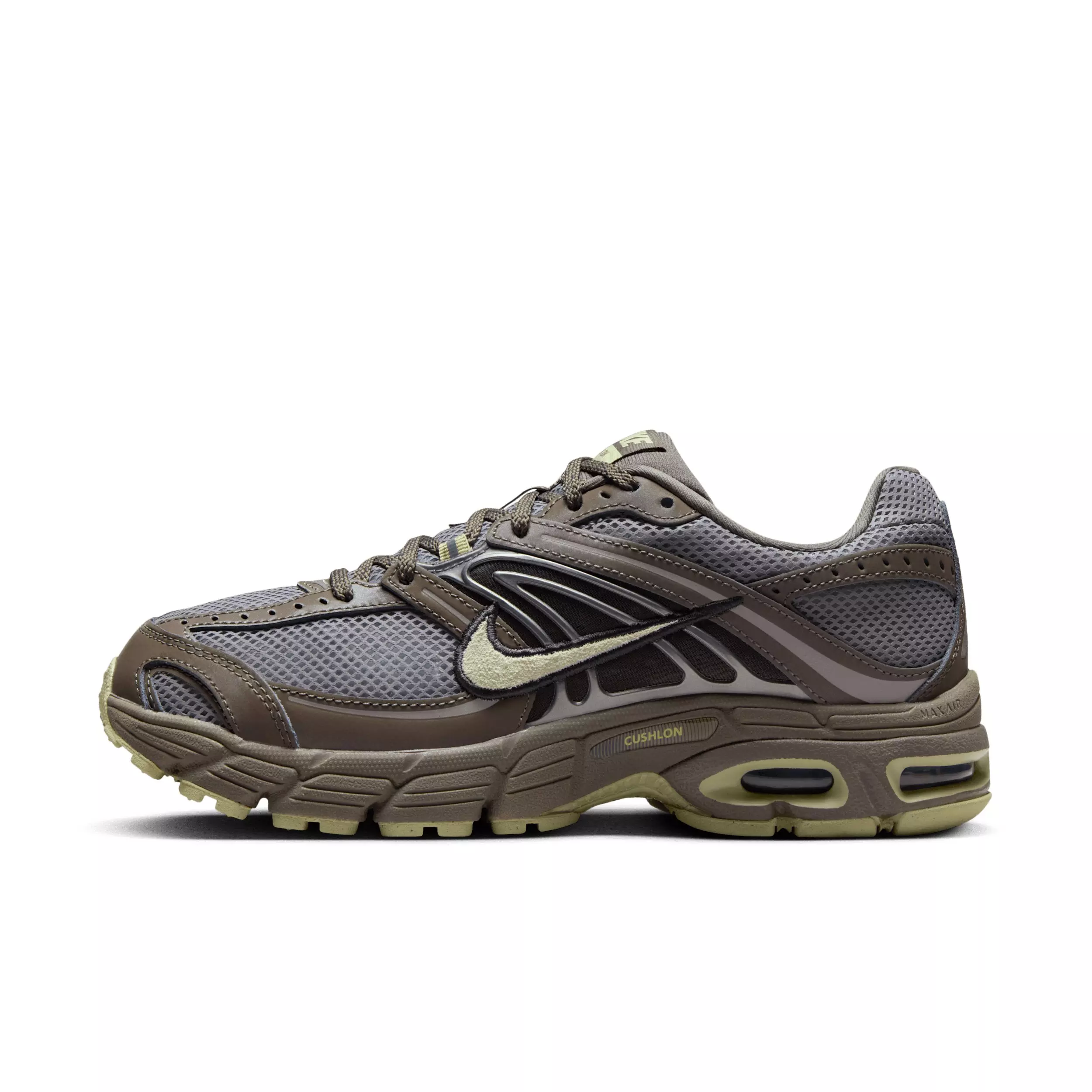 Nike Air Max Moto 2K "Cave Stone/Cement Grey/Metallic Cool Grey/Olive Aura" Women's Shoe - STONE/GREY/GREY/OLIVE