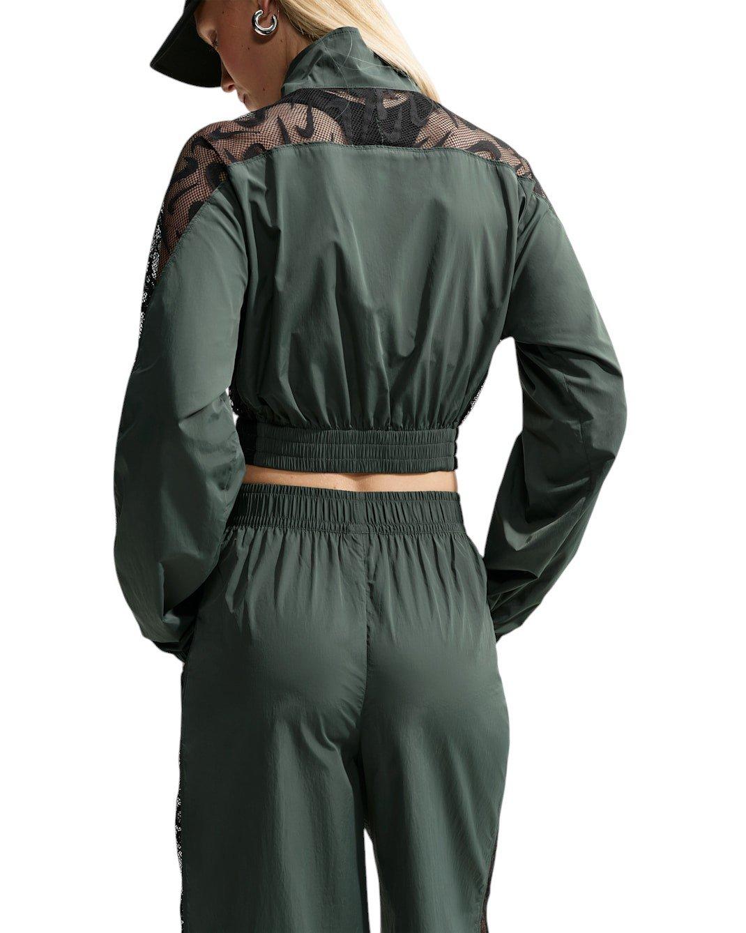 Nike Women's Sportswear Loose Mid-Rise Lace Track Pants - Camo Green - CAMO GREEN