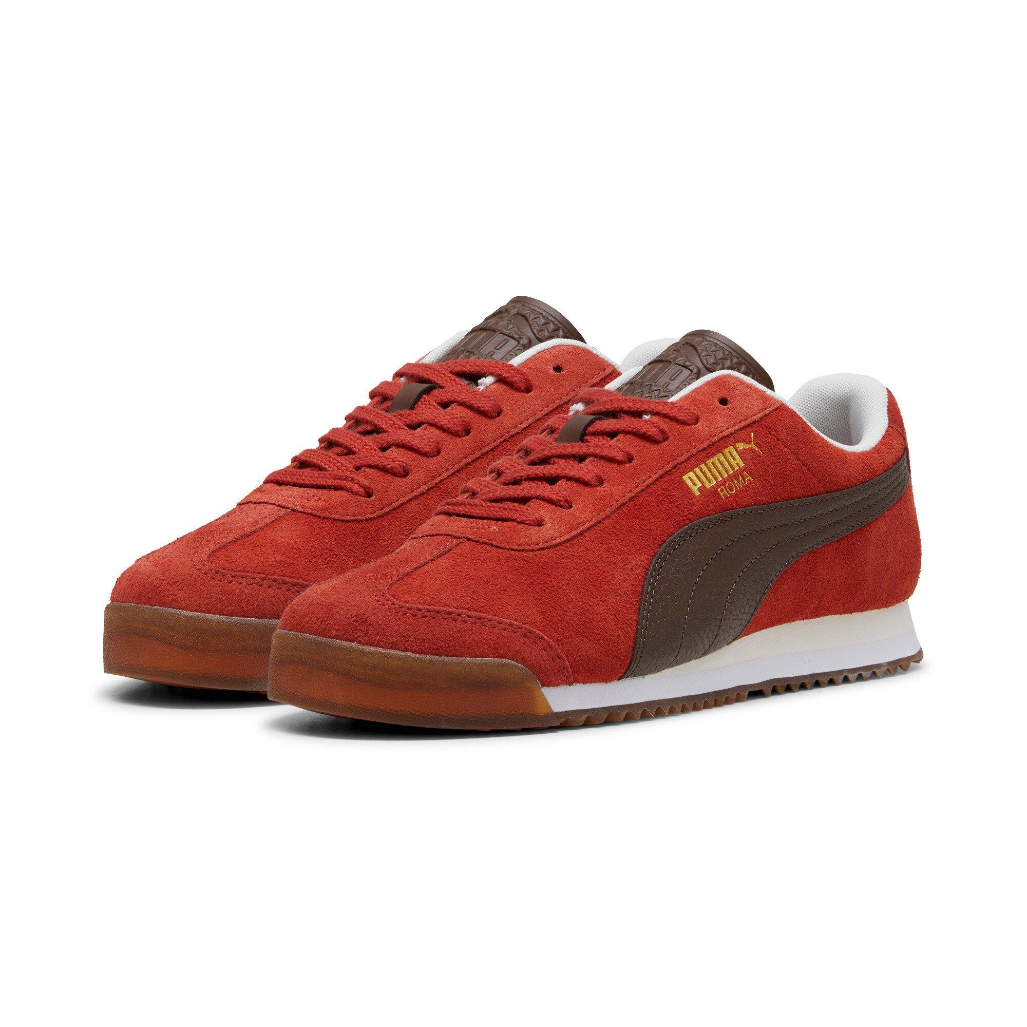 PUMA Roma Suede "Mars Red/Espresso Brown/Gum" Men's Shoe - RED/BROWN/GUM Thumbnail View 3