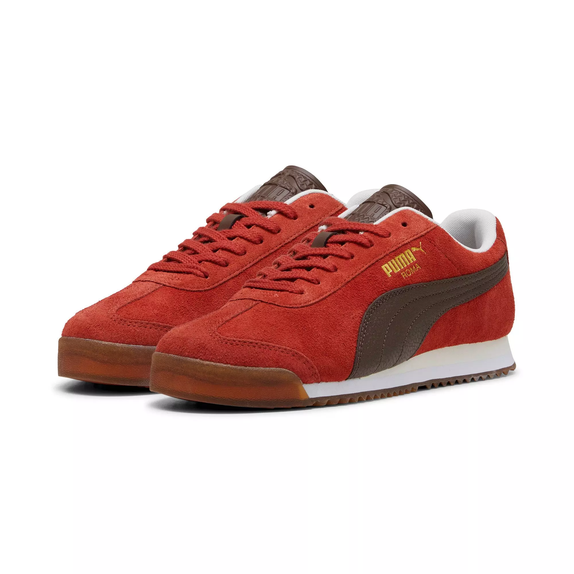 PUMA Roma Suede "Mars Red/Espresso Brown/Gum" Men's Shoe - RED/BROWN/GUM
