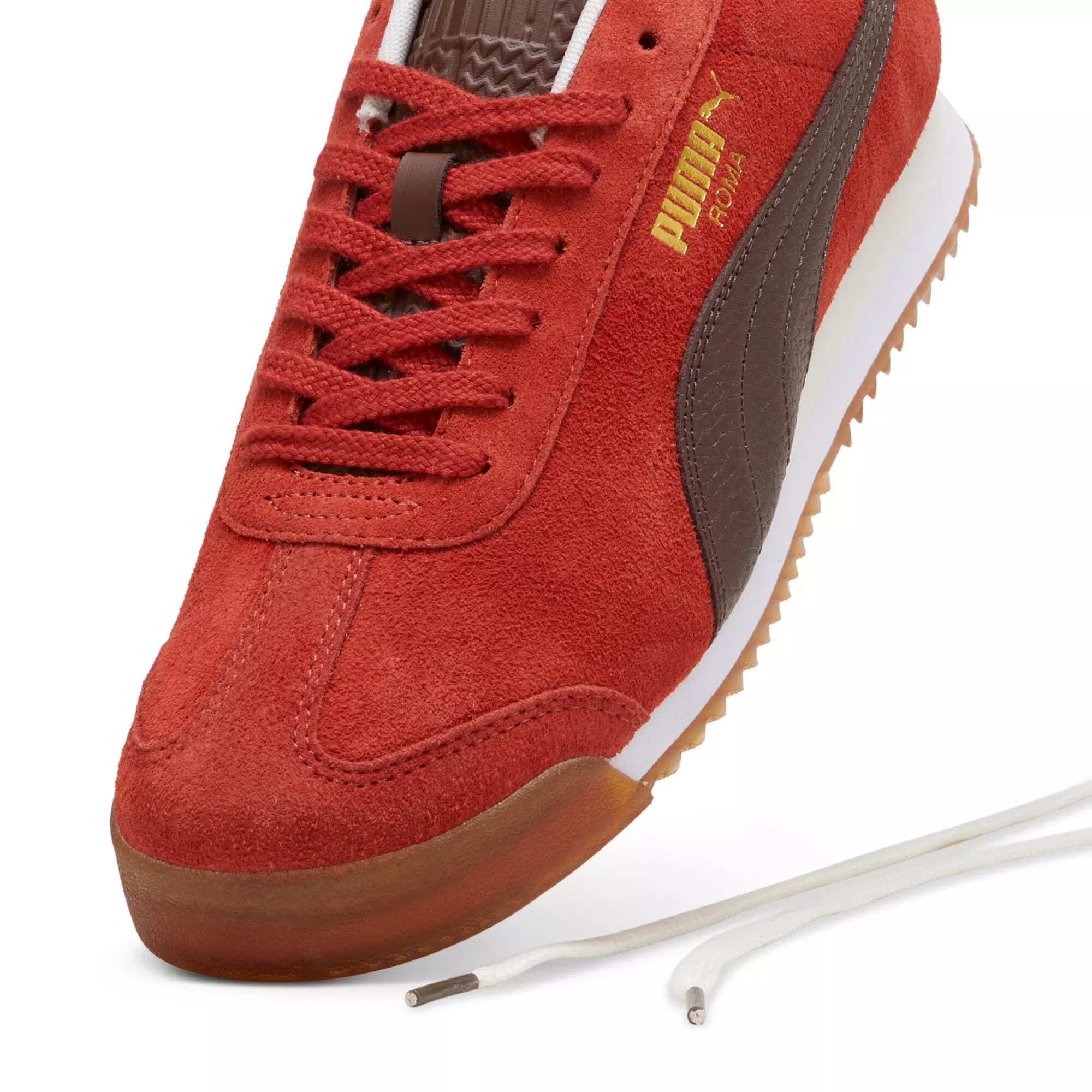 PUMA Roma Suede "Mars Red/Espresso Brown/Gum" Men's Shoe - RED/BROWN/GUM