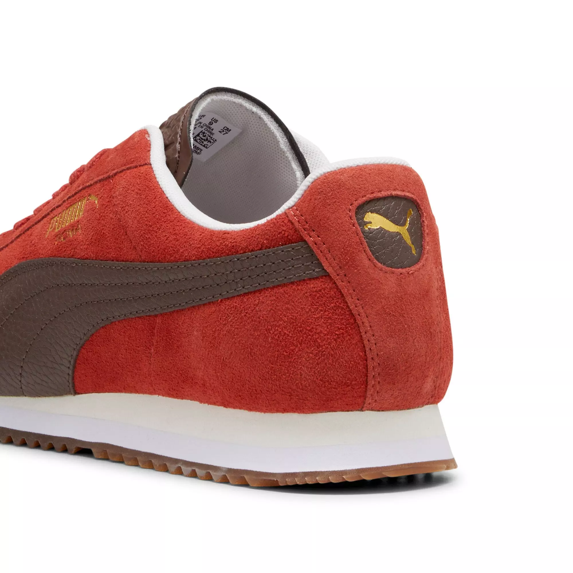 PUMA Roma Suede "Mars Red/Espresso Brown/Gum" Men's Shoe - RED/BROWN/GUM