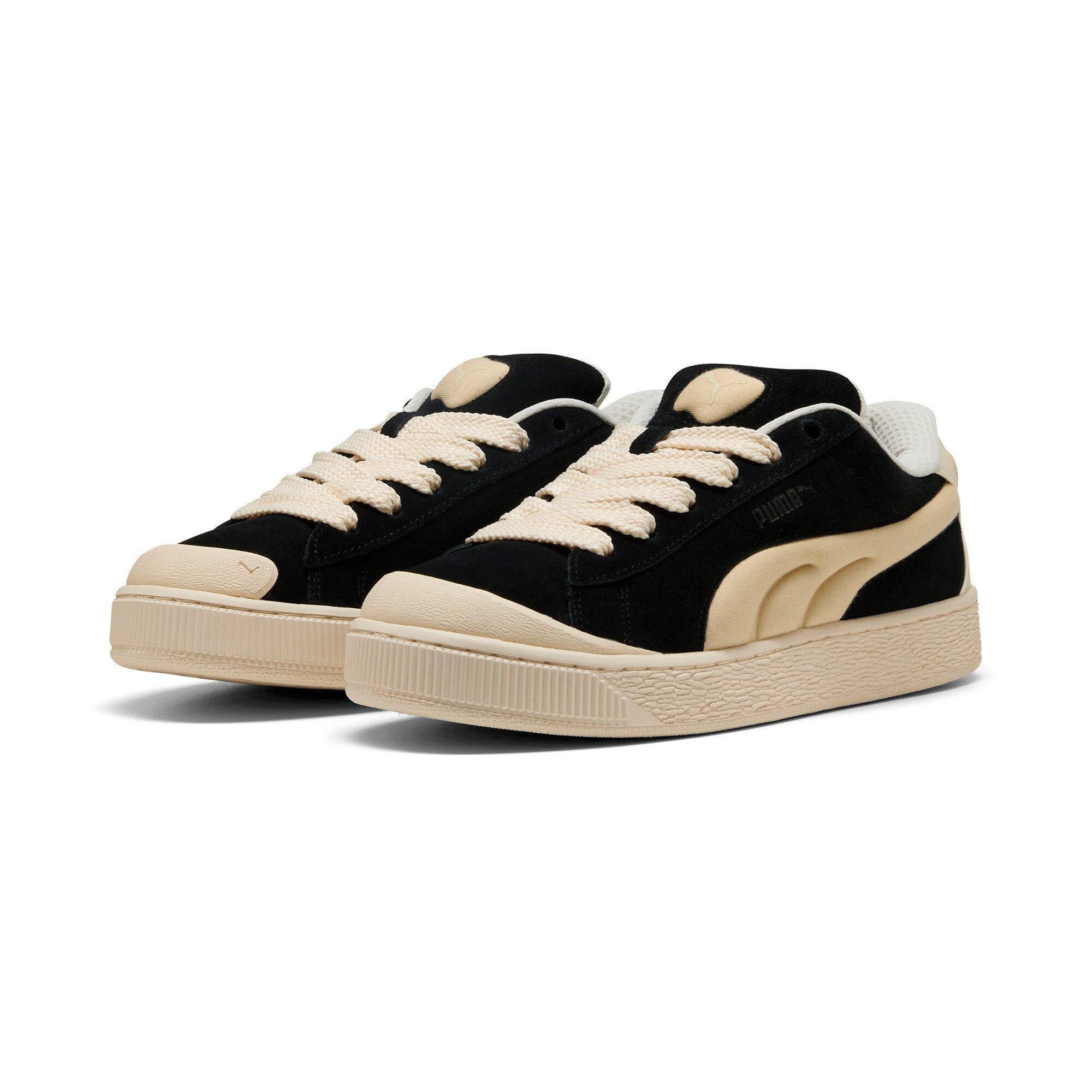 PUMA Suede XL Crush Preserves "PUMA Black/Chamomile/Sugared Almond" Men's Shoe - BLACK/CHAMOMILE/ALMOND Thumbnail View 3