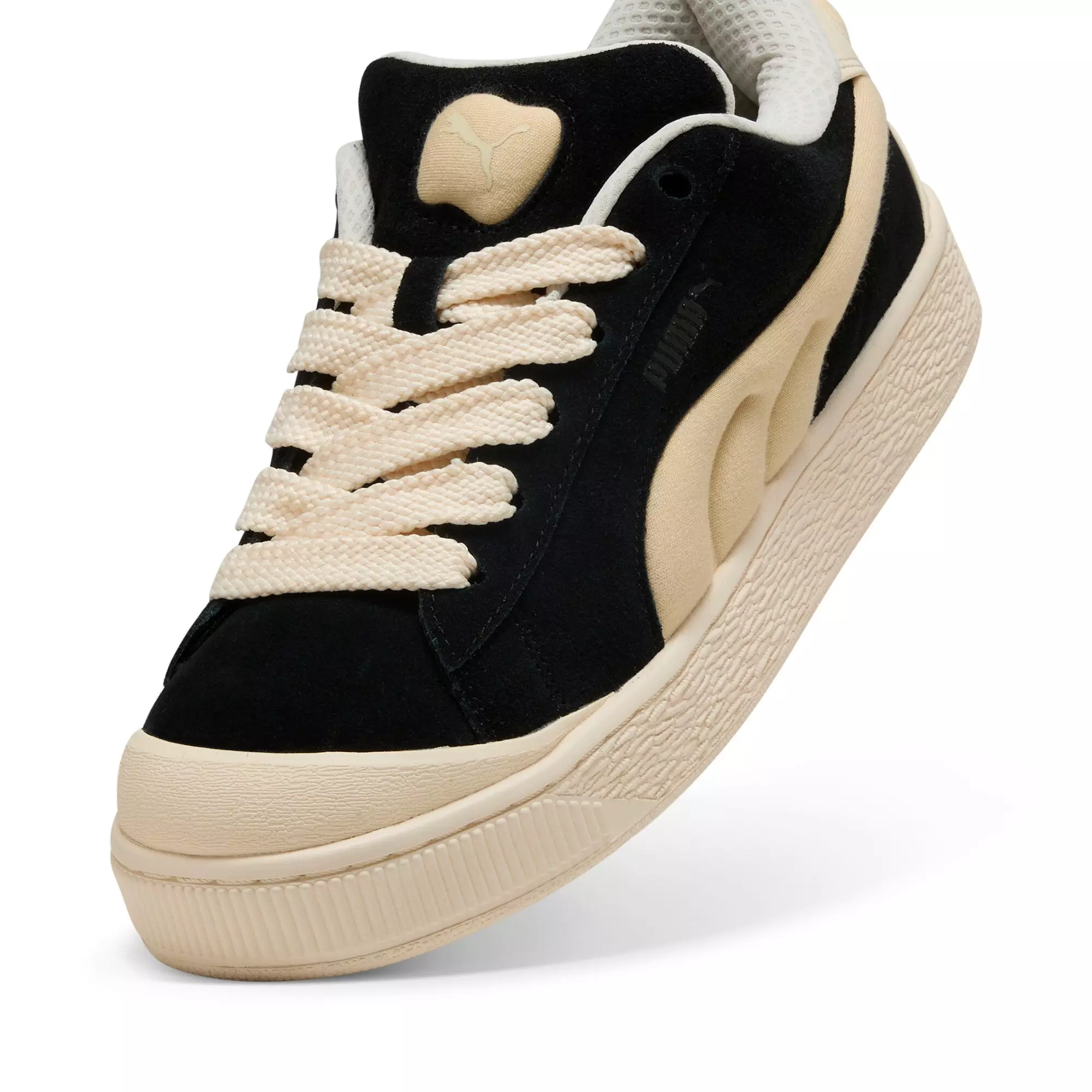 PUMA Suede XL Crush Preserves "PUMA Black/Chamomile/Sugared Almond" Men's Shoe - BLACK/CHAMOMILE/ALMOND