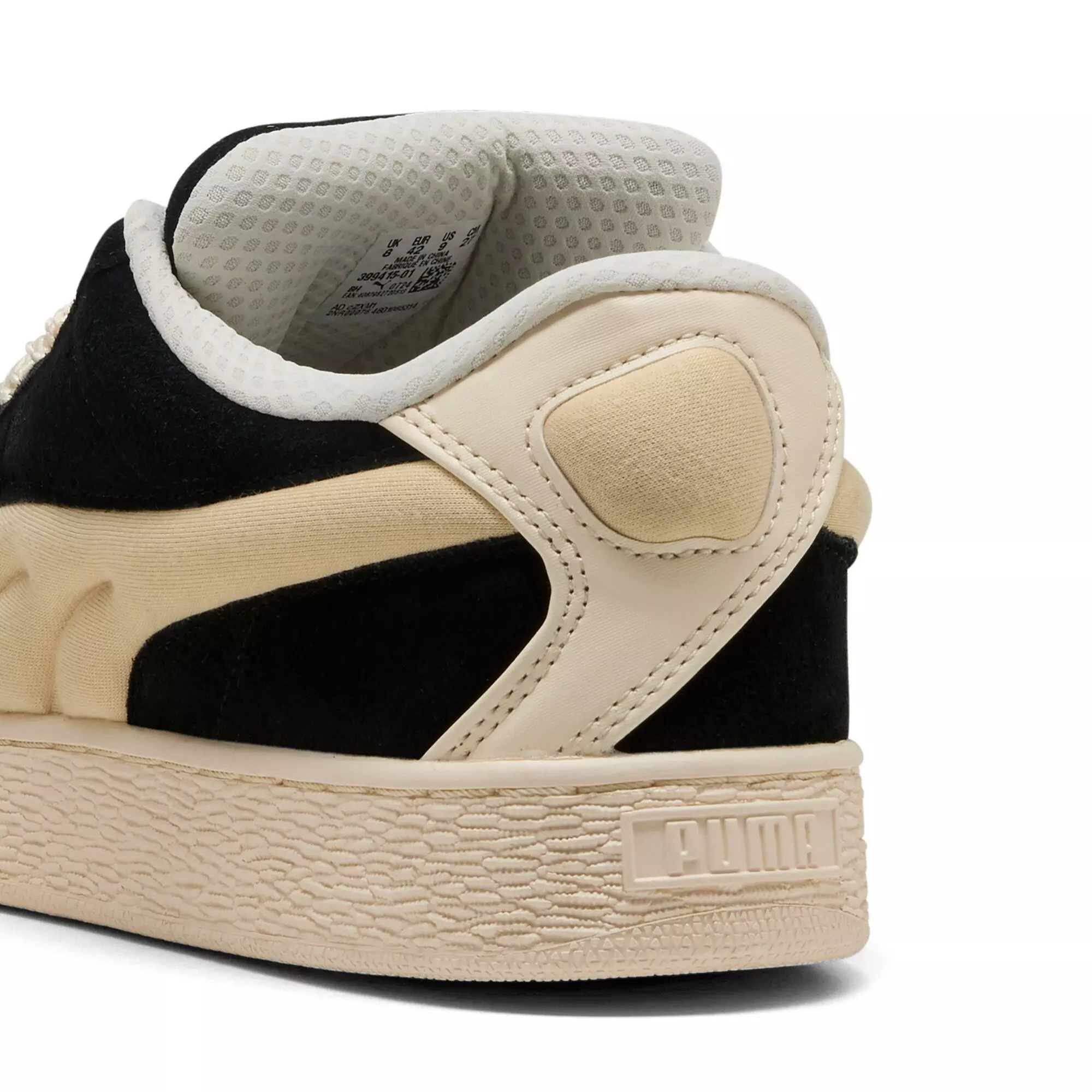 PUMA Suede XL Crush Preserves "PUMA Black/Chamomile/Sugared Almond" Men's Shoe - BLACK/CHAMOMILE/ALMOND