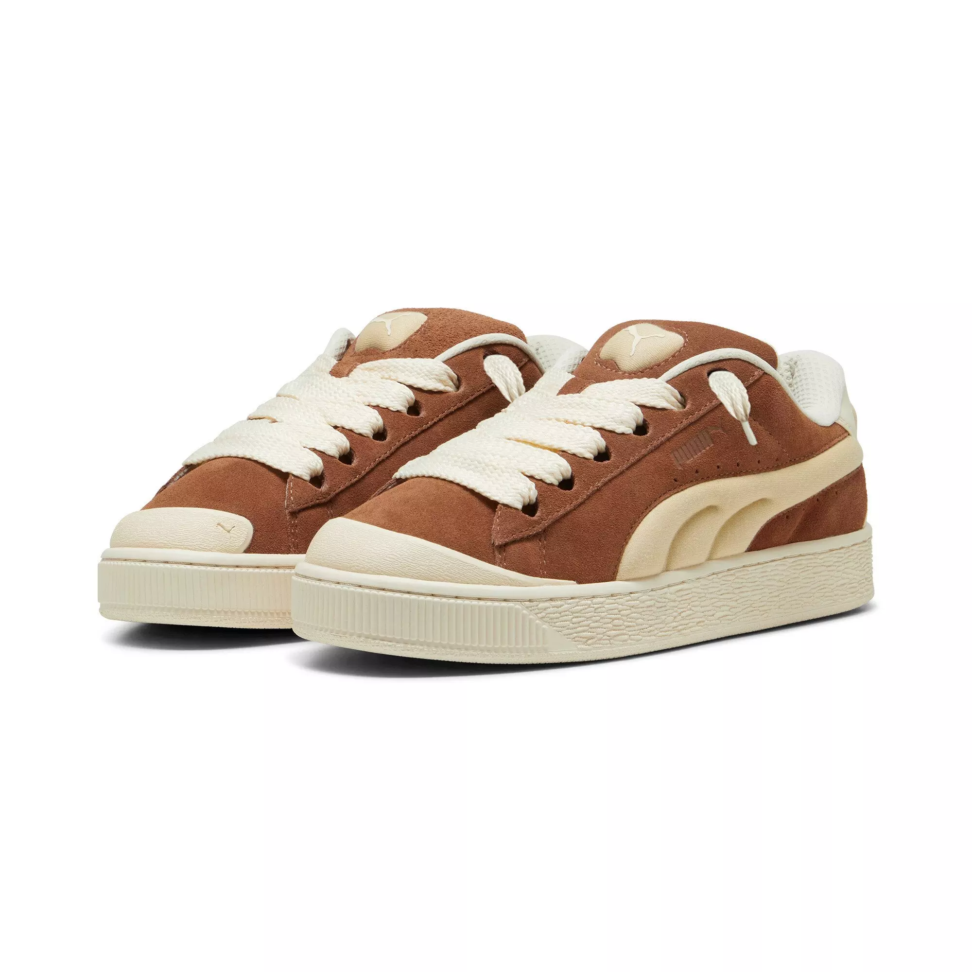 PUMA Suede XL Crush Preserves "Brown Mushroom/Chamomile/Sugared Almond" Men's Shoe - BROWN/CHAMOMILE/ALMOND
