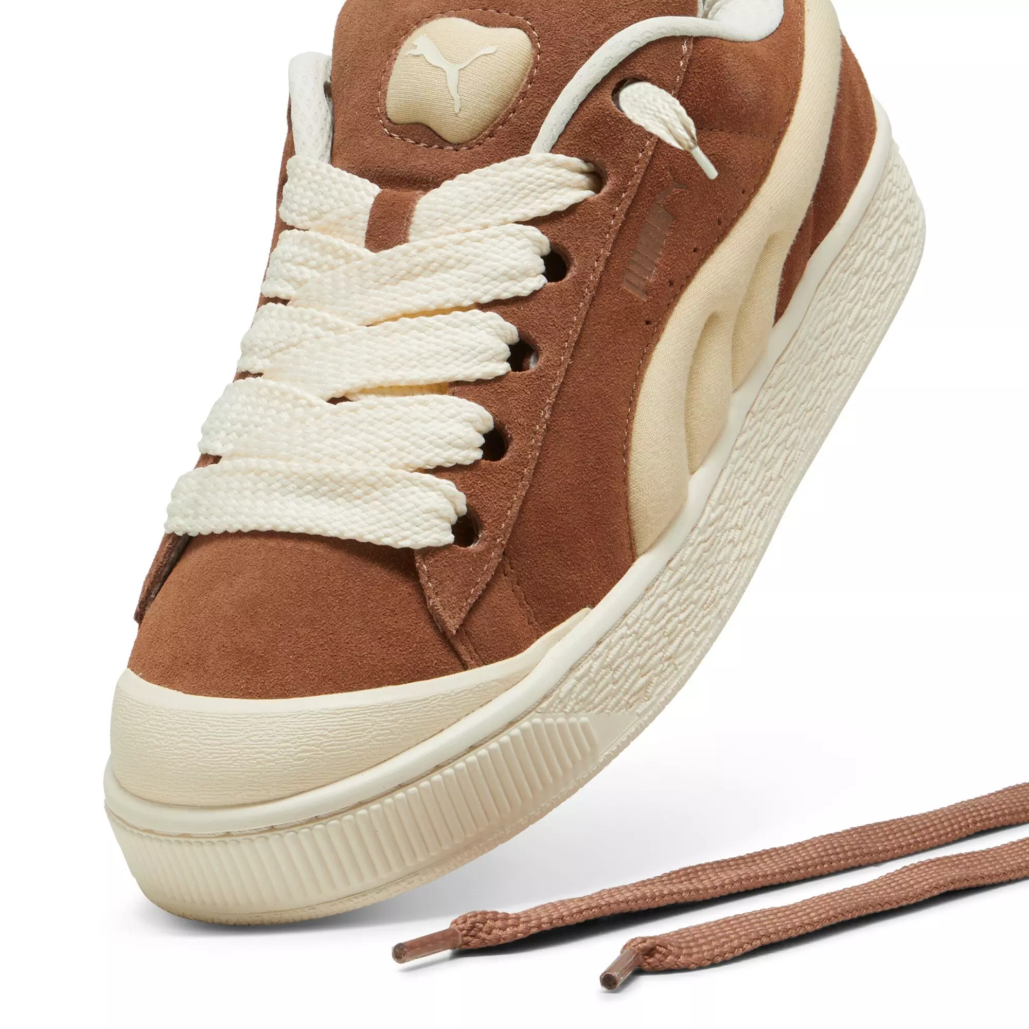 PUMA Suede XL Crush Preserves "Brown Mushroom/Chamomile/Sugared Almond" Men's Shoe - BROWN/CHAMOMILE/ALMOND
