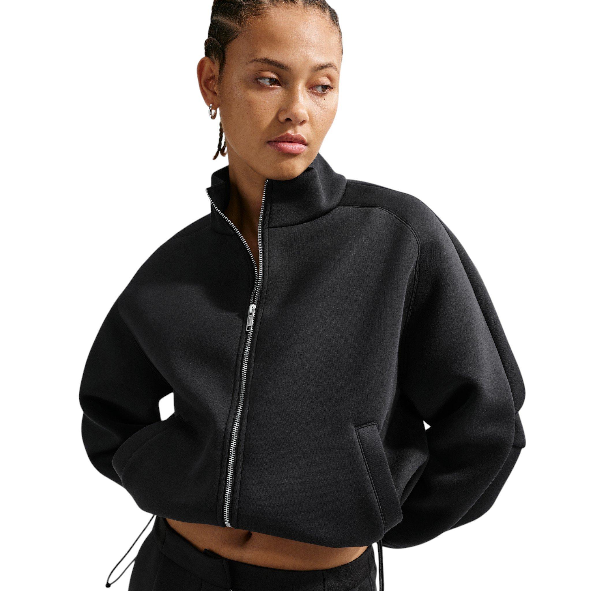 Nike Women's Pregame Fleece Oversized Track Jacket - Black - BLACK