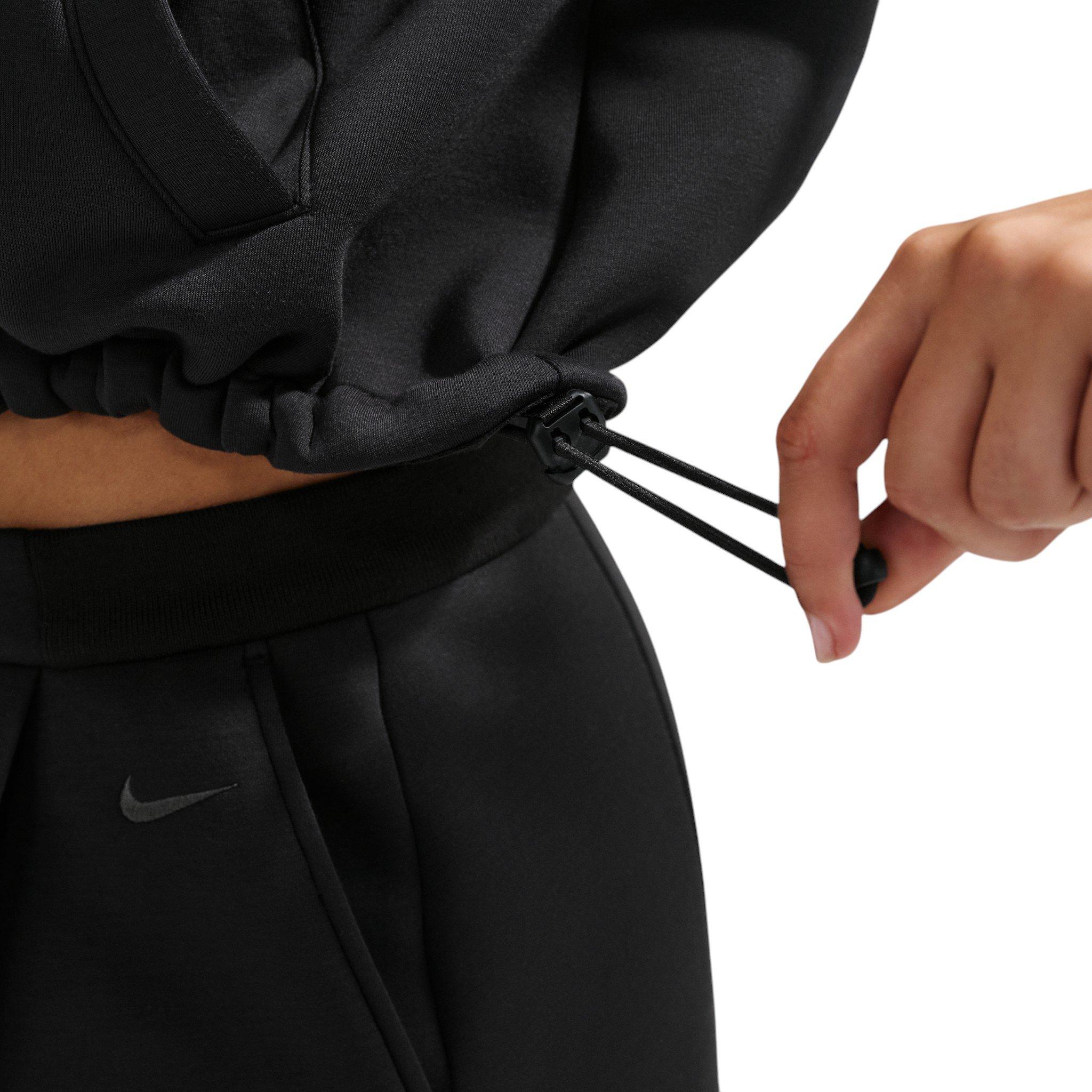 Nike Women's Pregame Fleece Oversized Track Jacket - Black - BLACK