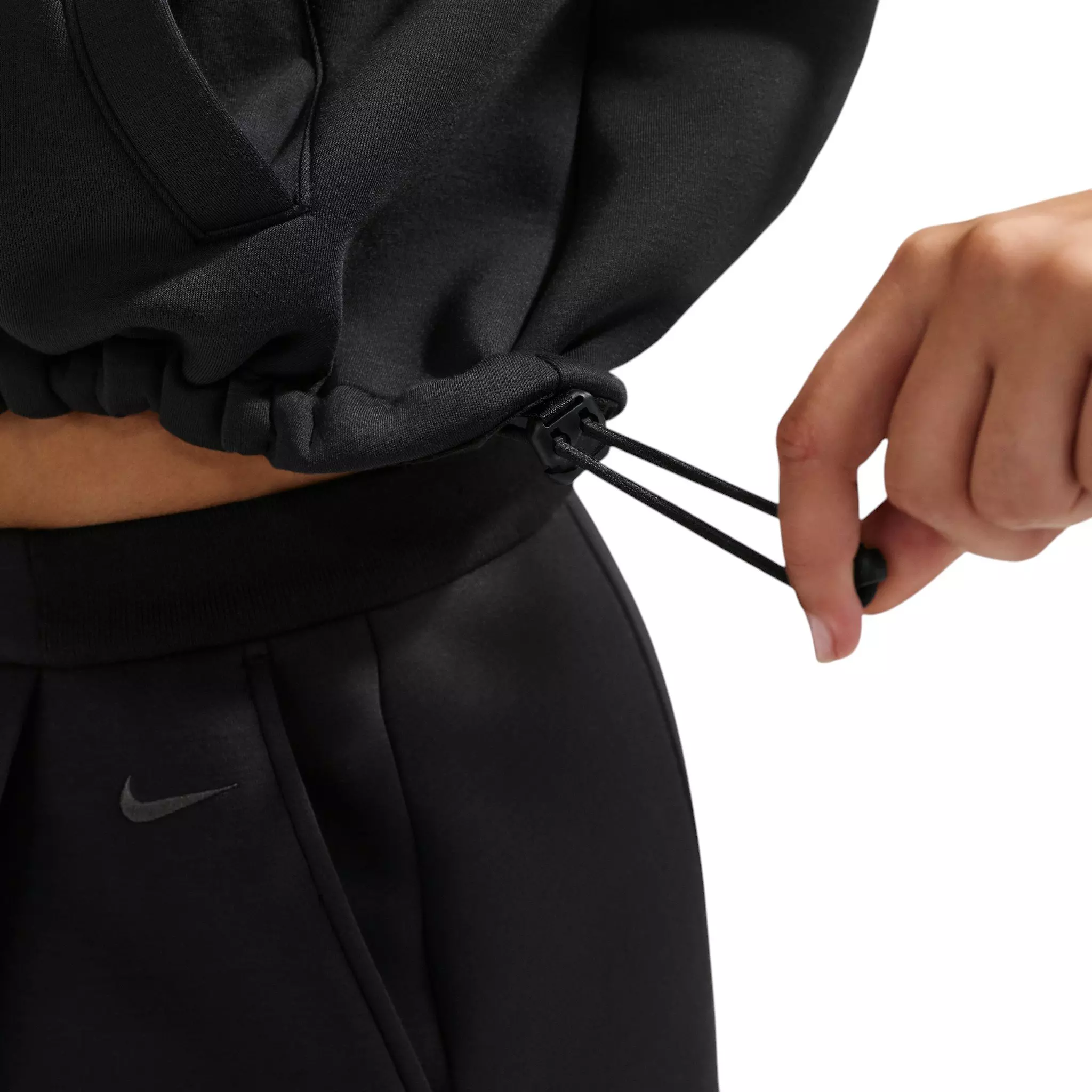 Nike Women's Pregame Fleece Oversized Track Jacket - Black - BLACK
