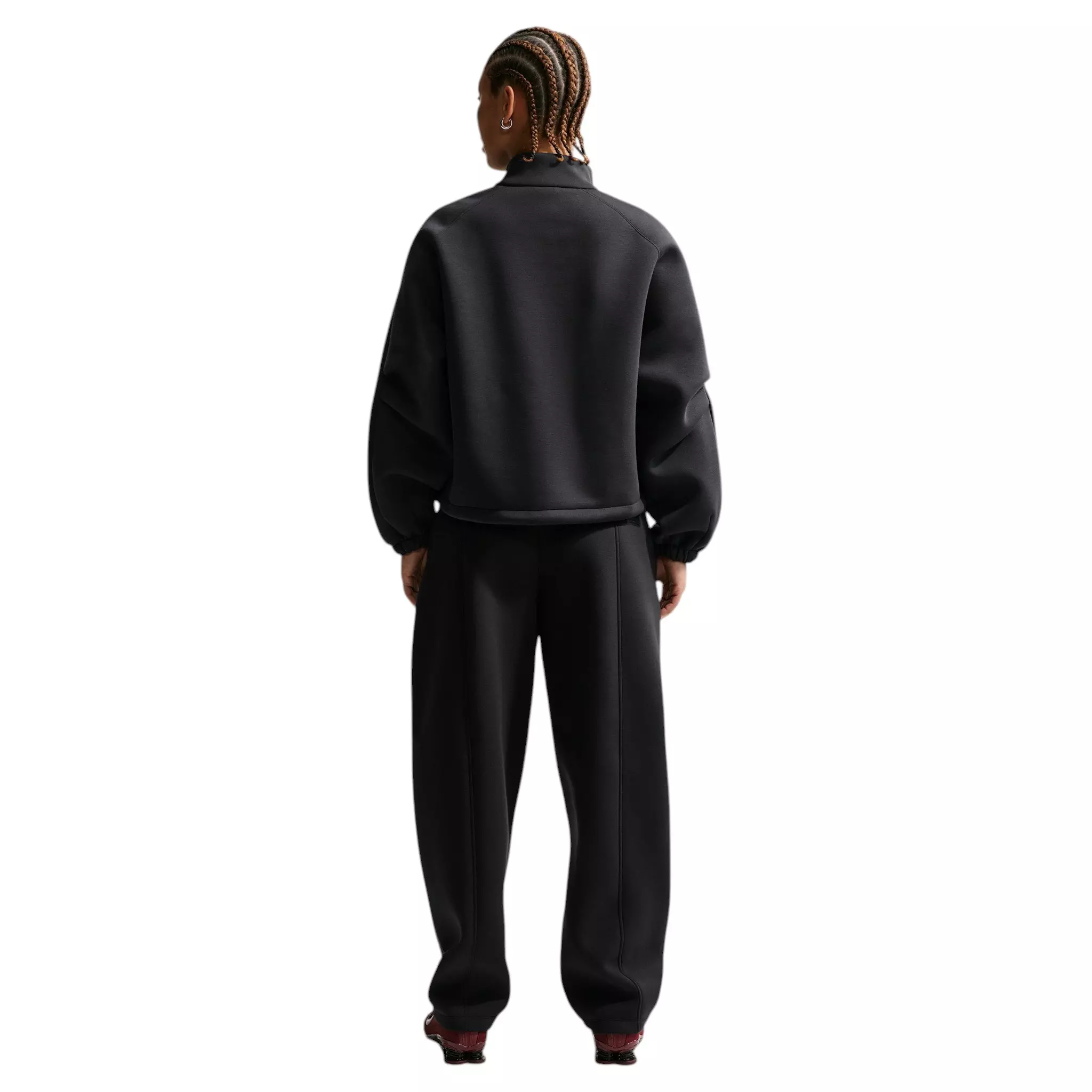 Nike Women's Pregame Fleece Oversized Track Jacket - Black - BLACK