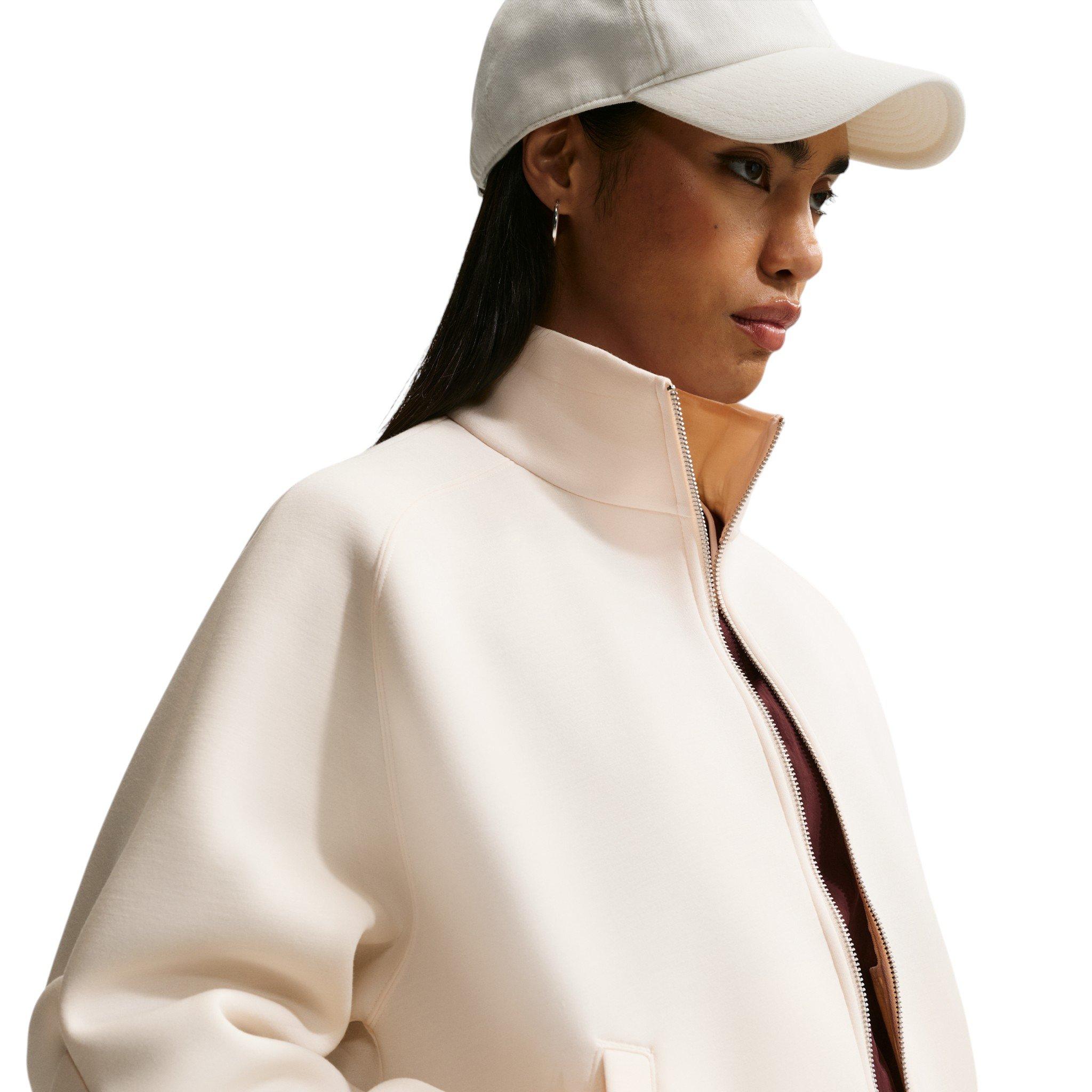 Nike Women's Pregame Fleece Oversized Track Jacket - Chalk - CHALK