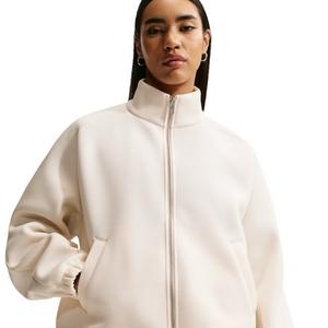 Nike Women's Pregame Fleece Oversized Track Jacket - Chalk - CHALK