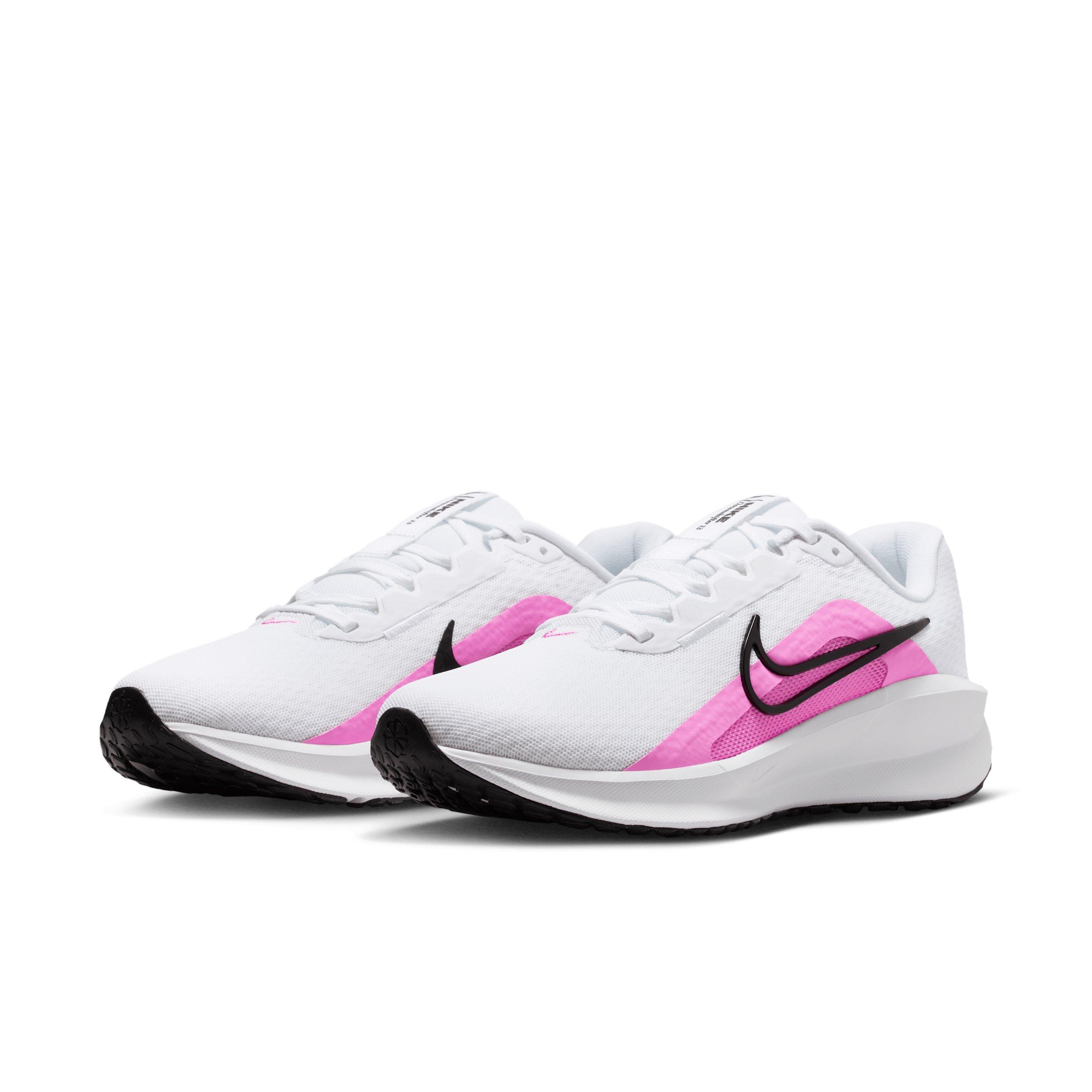 Nike Downshifter 13 "White/Black/Pink Spell" Women's Running Shoe - WHITE/BLACK/PINK Thumbnail View 3
