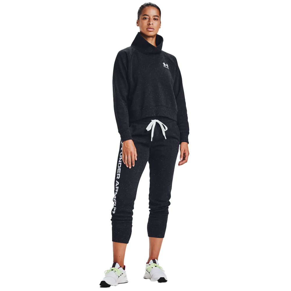 Under armour women's rival fleece wrap neck best sale pullover sweatshirt