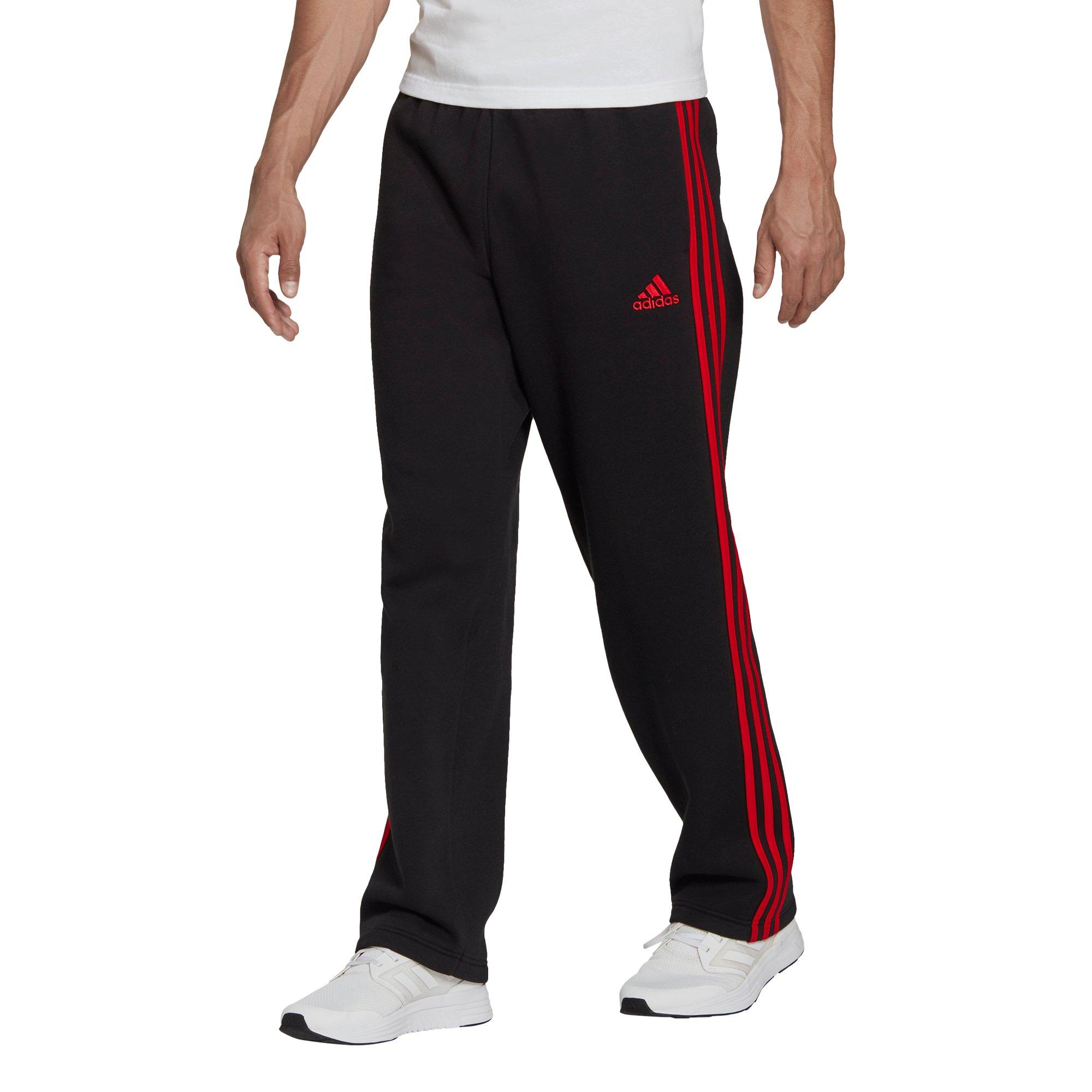 Black red shop stripe adidas pants