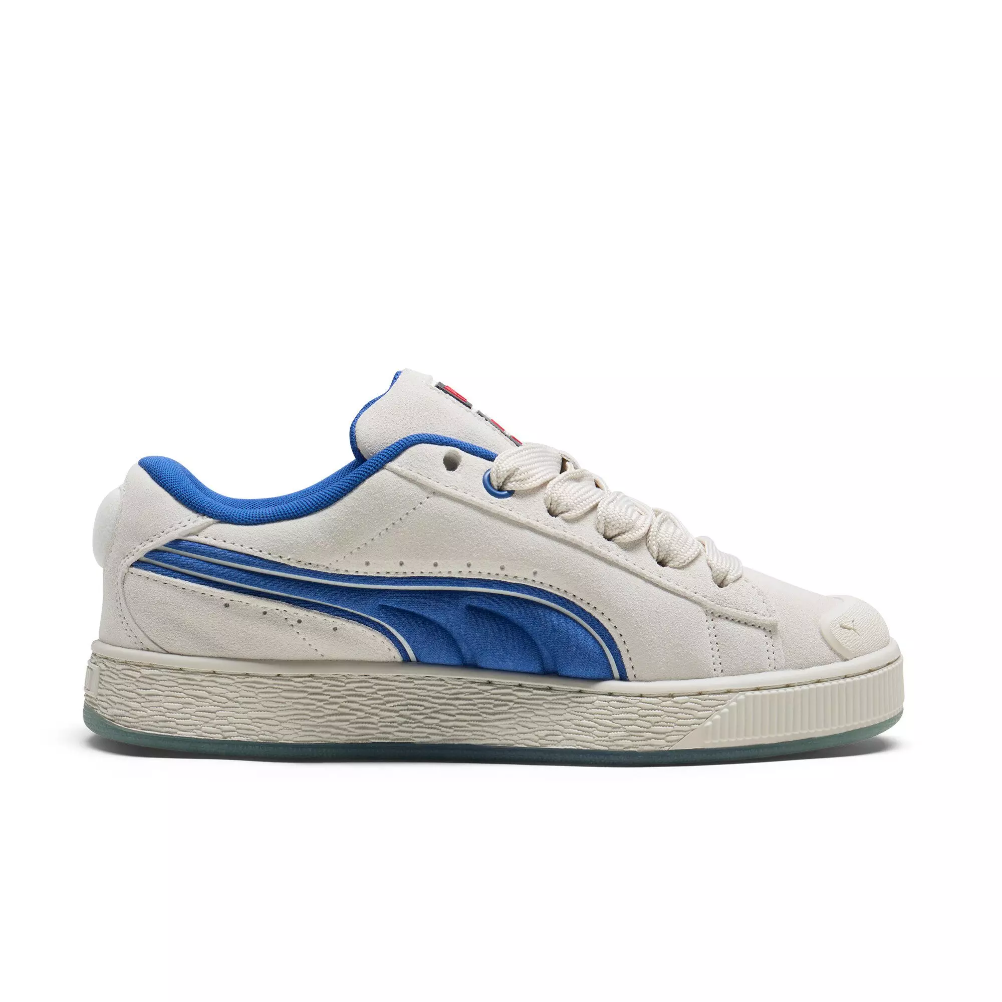 PUMA Suede XL Stay Puft "Warm White/Clyde Royal/PUMA Red" Men's Shoe - WHITE/ROYAL/RED