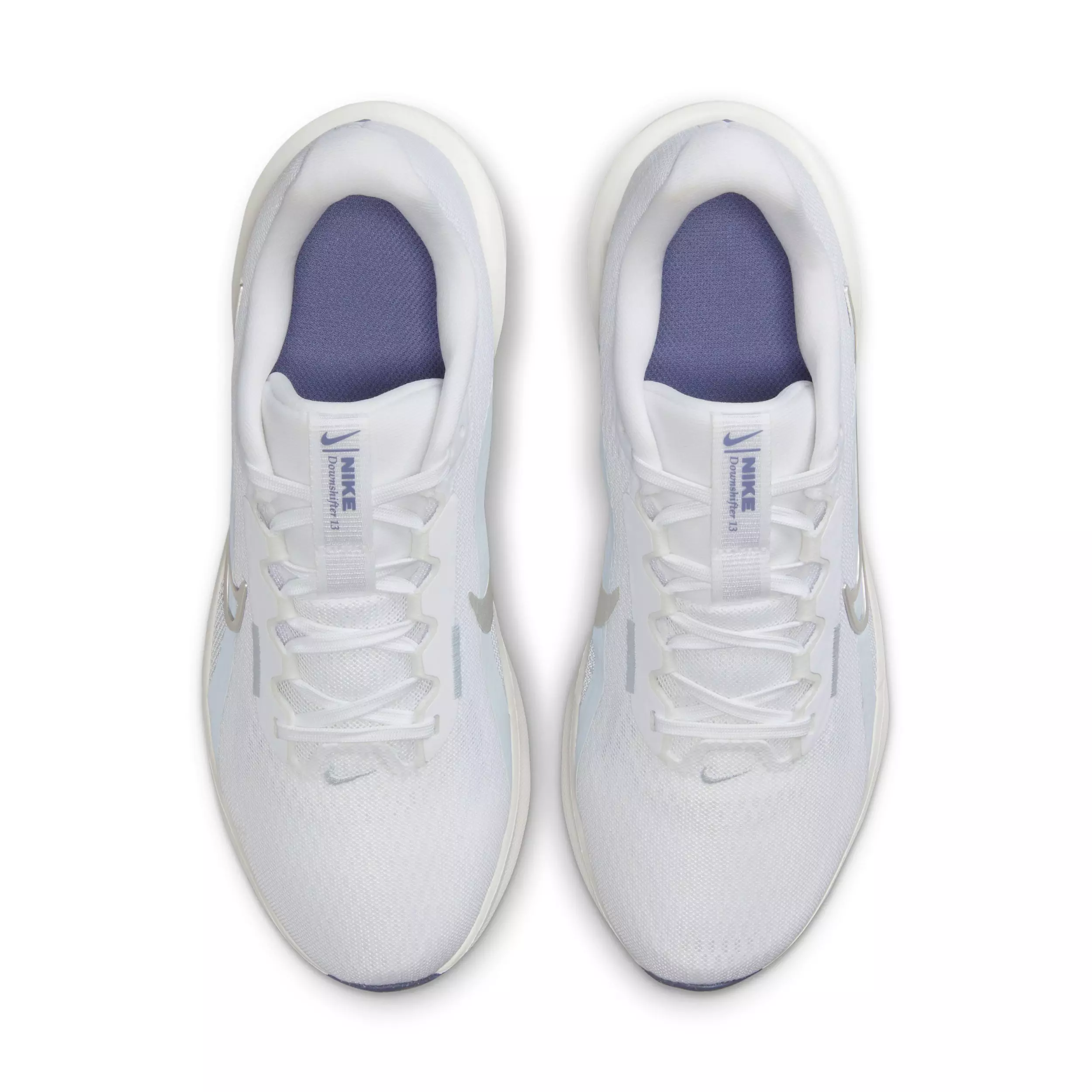 Nike Downshifter 13 "White/Football Grey/World Indigo/Metallic Silver" Women's Running Shoe - WHITE/GREY/INDIGO/SILVER